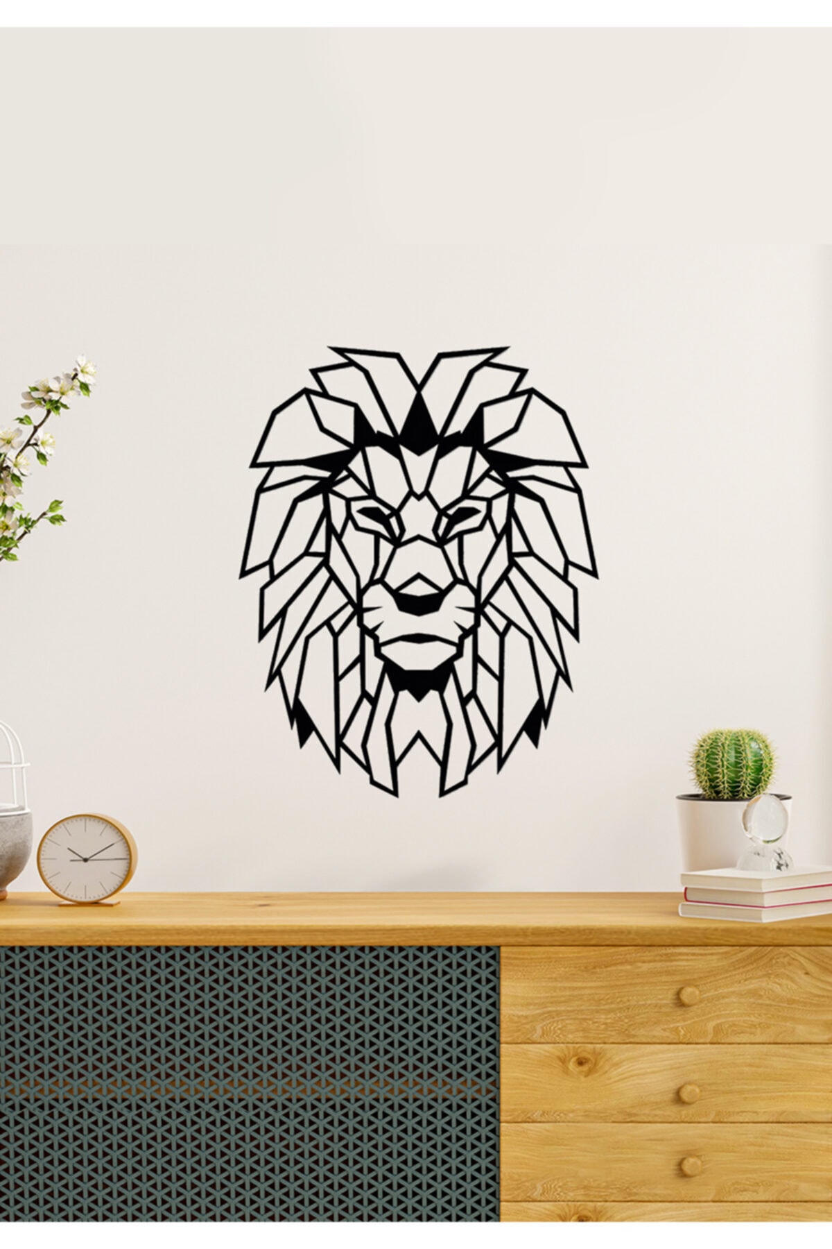 CAPRİCE HALI Geometrik Aslan Dekoratif Duvar Aksesuarı Modern Tablo