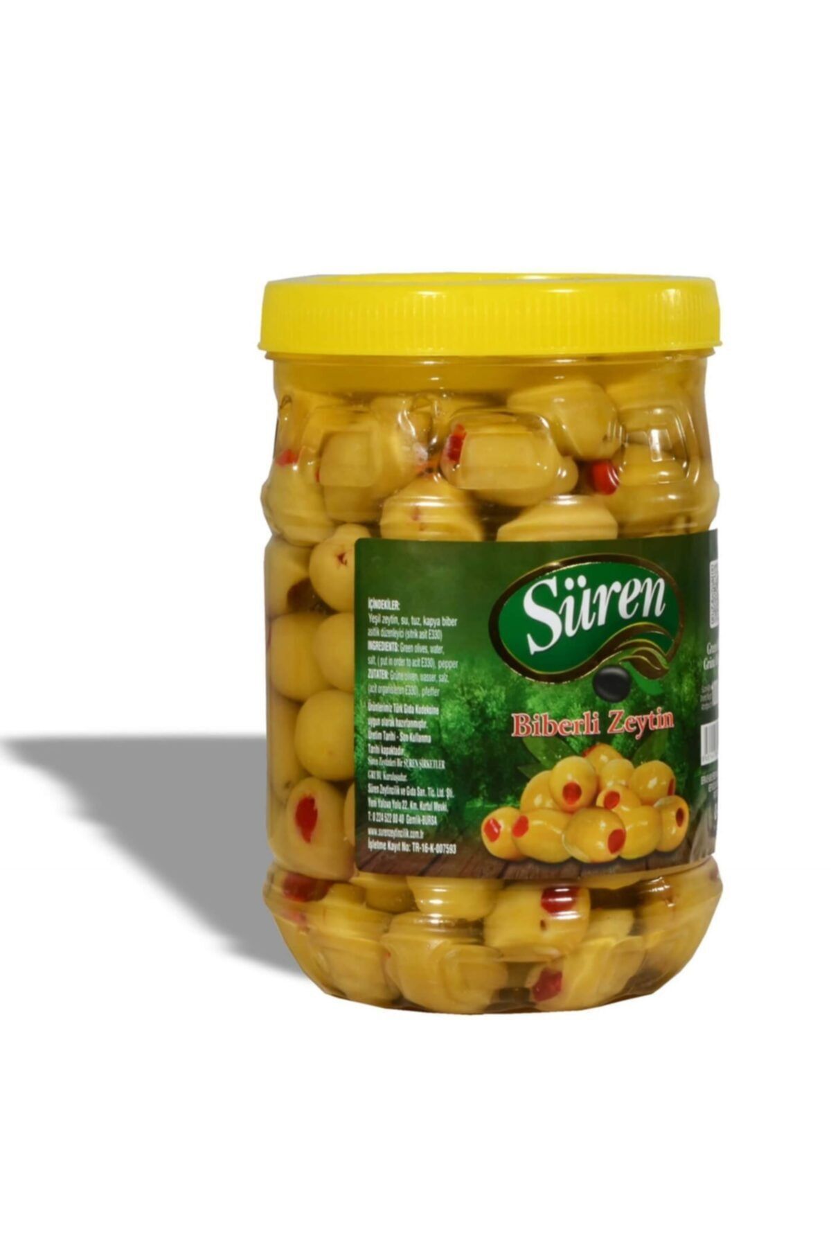 Süren 3 Kg.jumbo Biberli Yeşil Zeytin