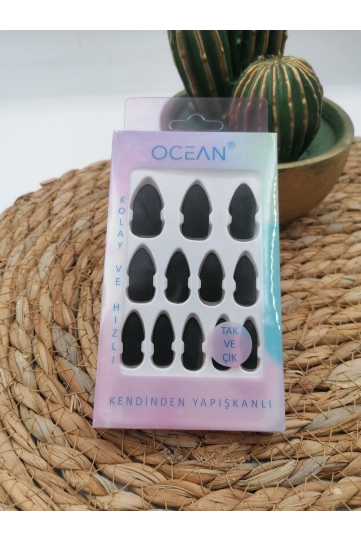 Ocean Mat Siyah Tırnak Kolay Ve Hızlı Kendinden Yapışkanlı Tak Ve Çık