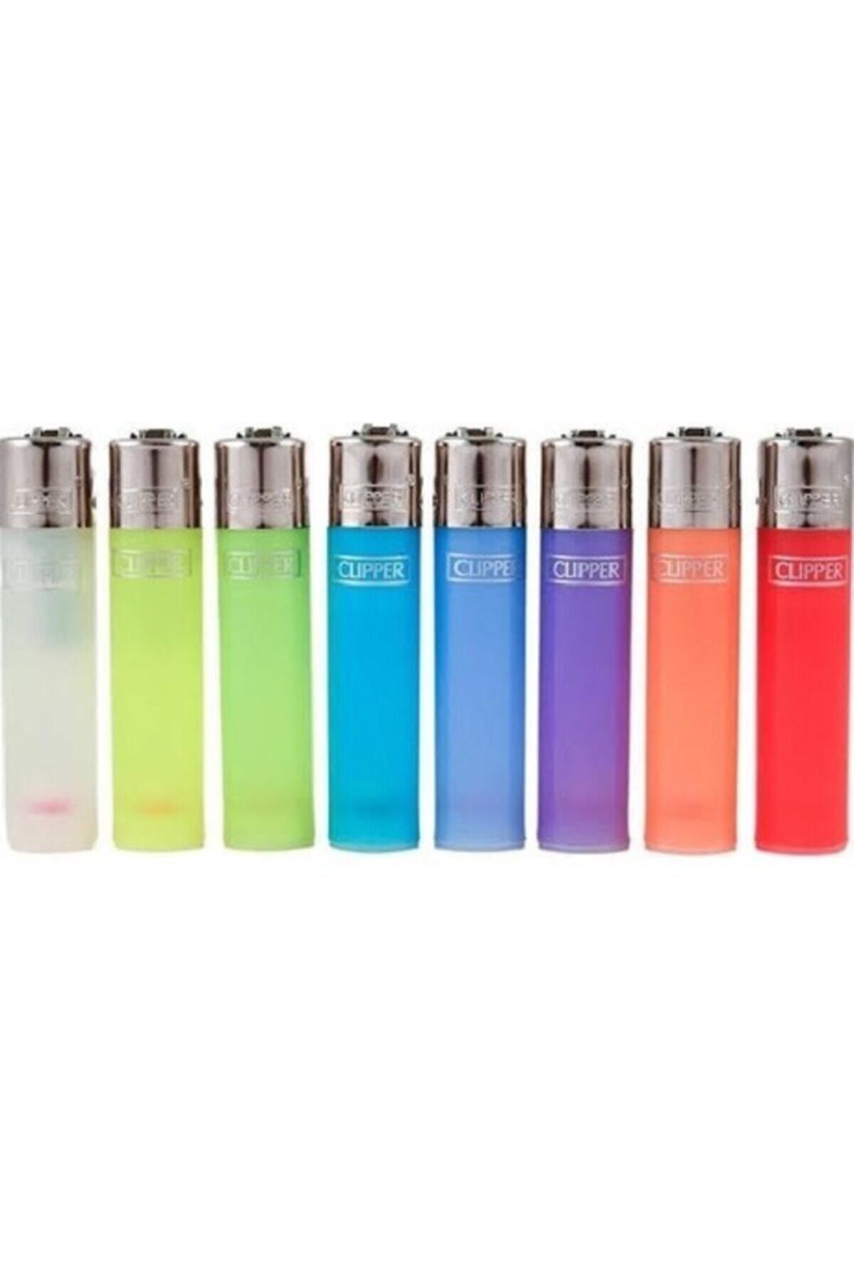 Clipper Micro Translucent Taşlı Çakmak 8'li