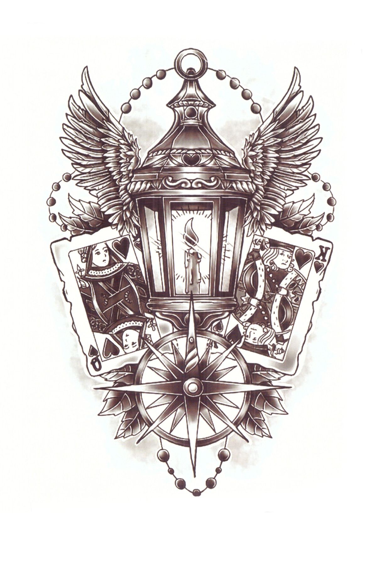 Store&Tattoo Iskambil Kart Lamba Geçici Dövme Orta Boy 21x15 Cm
