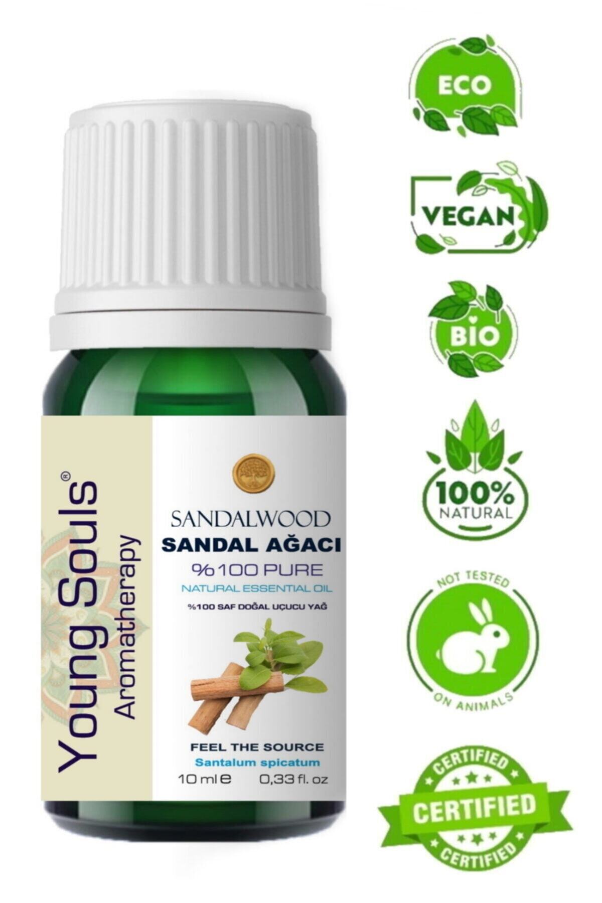 YOUNG SOULS Aromaterapi Sandal Ağacı Uçucu Yağ (essential Oil) % 100 Natural 10 Ml