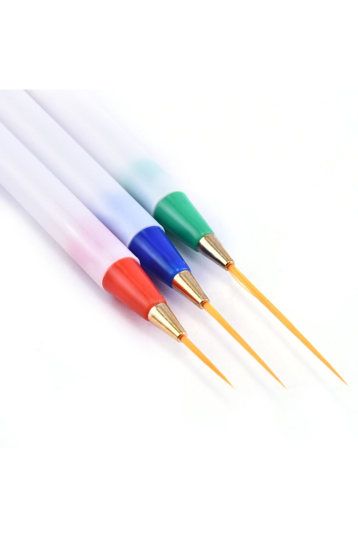 FABIYAN 3 Adet Nail Art Liner Fırçaları, Uv Jel Boyama Akrilik Tırnak Tasarımı Fırça, Tırnak Boyama Çizim