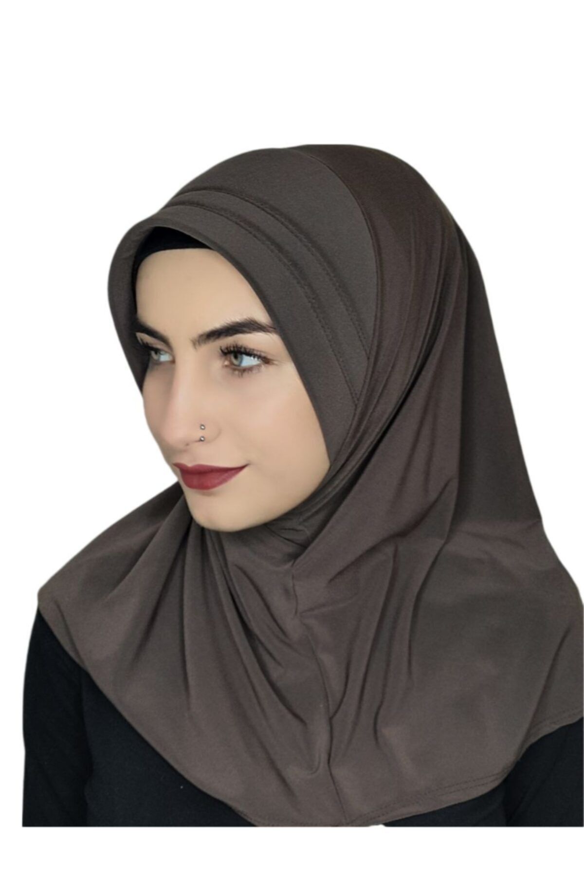 R&S modibone Hazır Esarp Pratik Model Kahve Renk