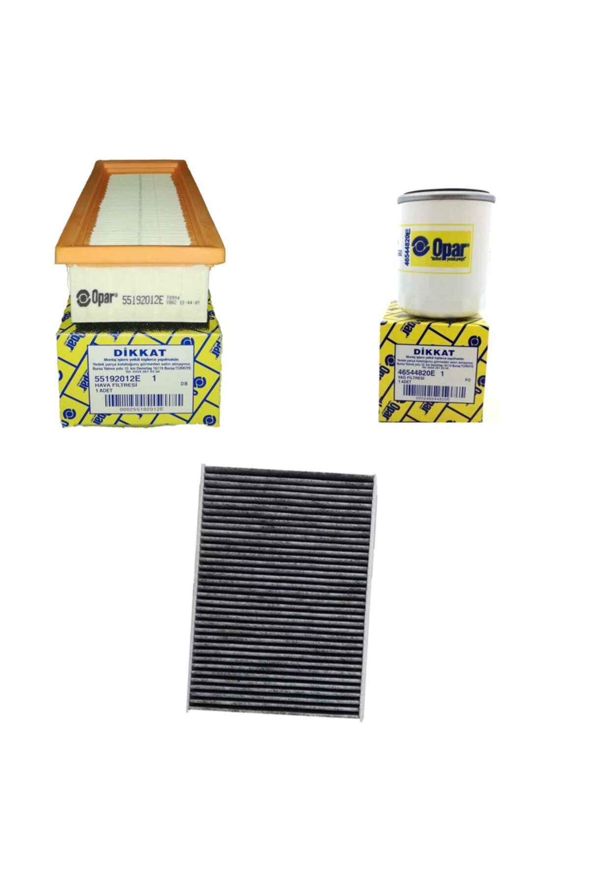OPAR Fiat Siena 1.2- Benzinli Filtre Bakım Seti 2007-2009 77 Bg [karbon 3lü-otodeposuset5151d]