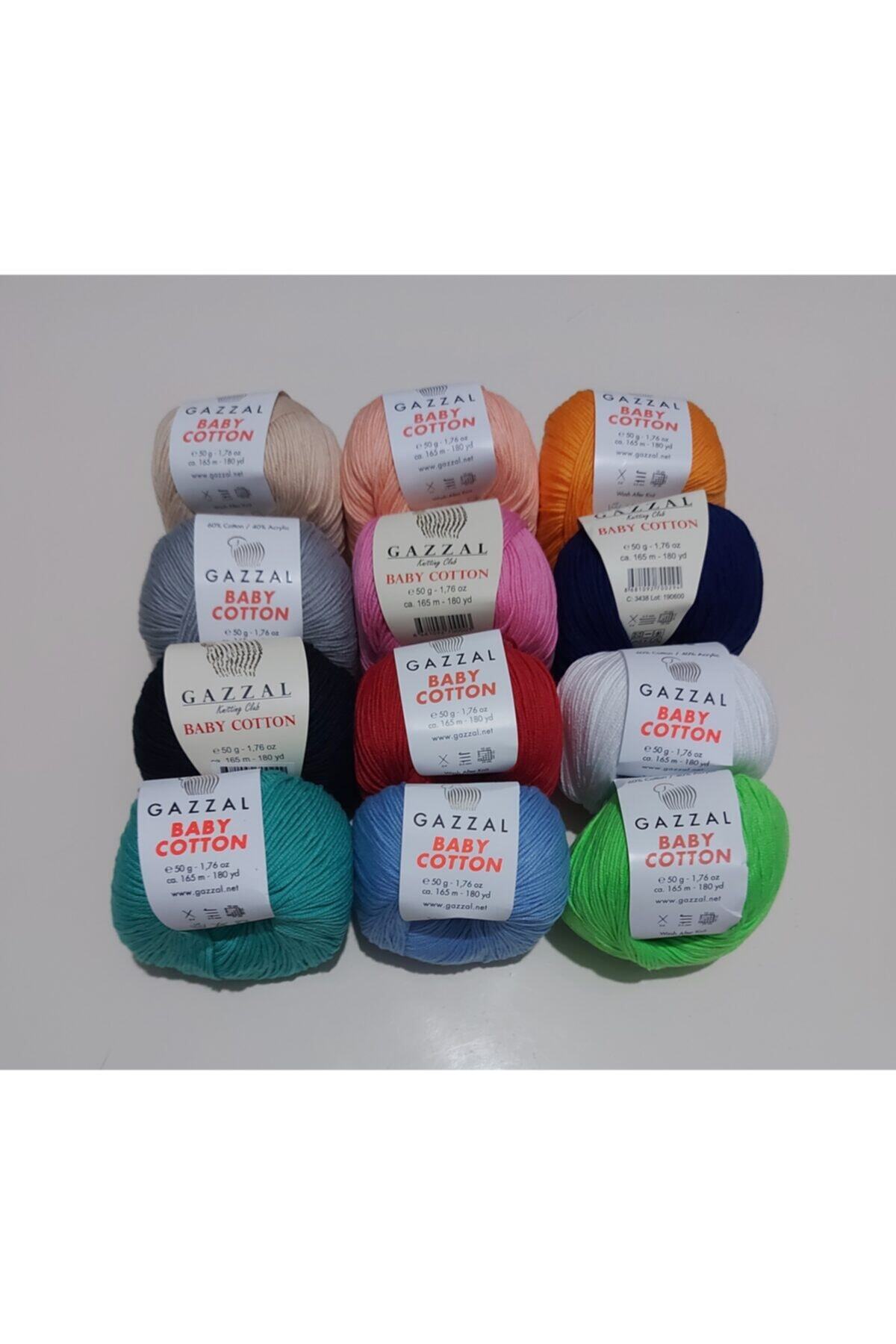 Gazzal Baby Cotton 50 gr 12'li Amigurumi Ve Punch Ipi