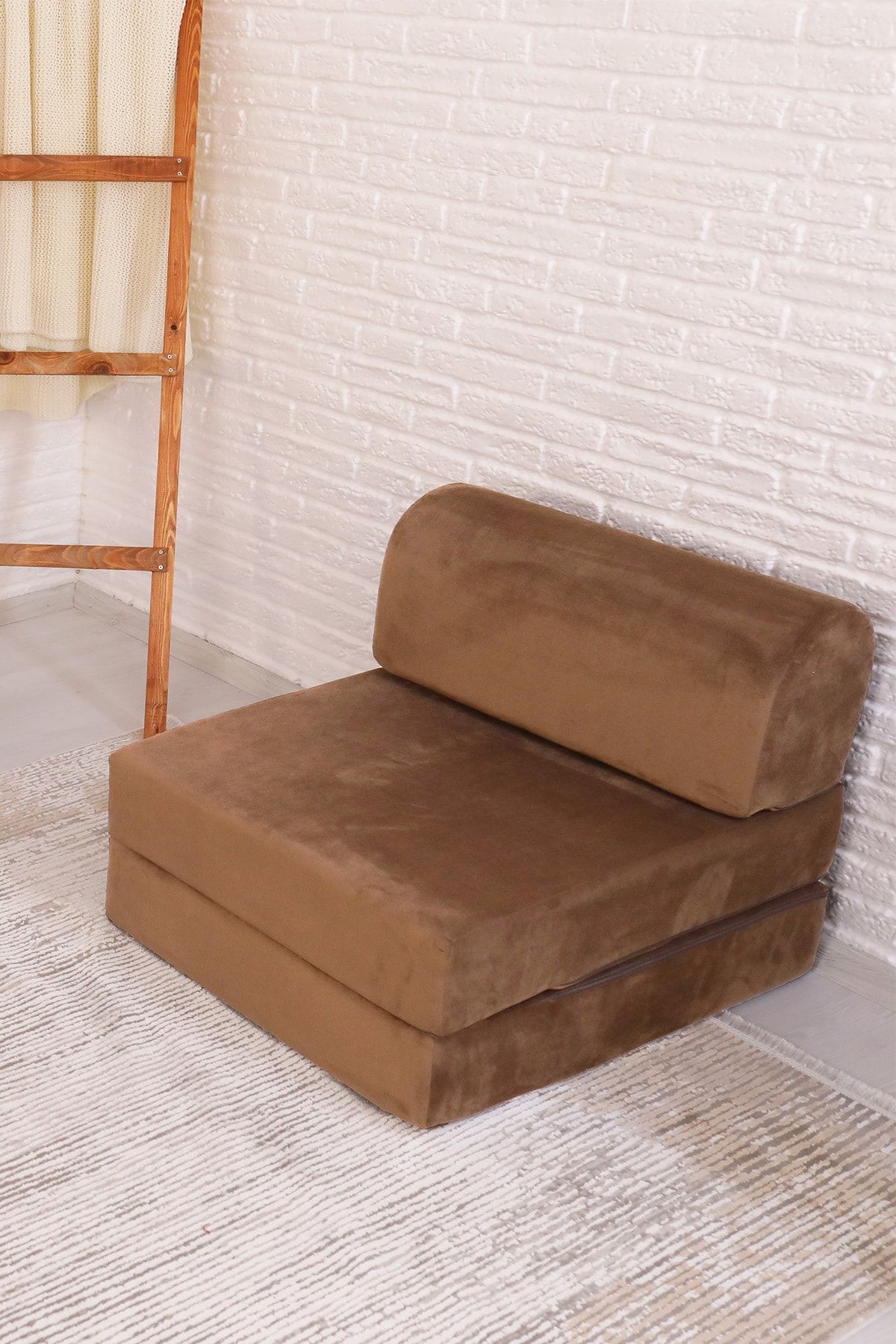Homedius Magic Tek Kişilik Kahverengi Katlanır Yataklı Koltuk