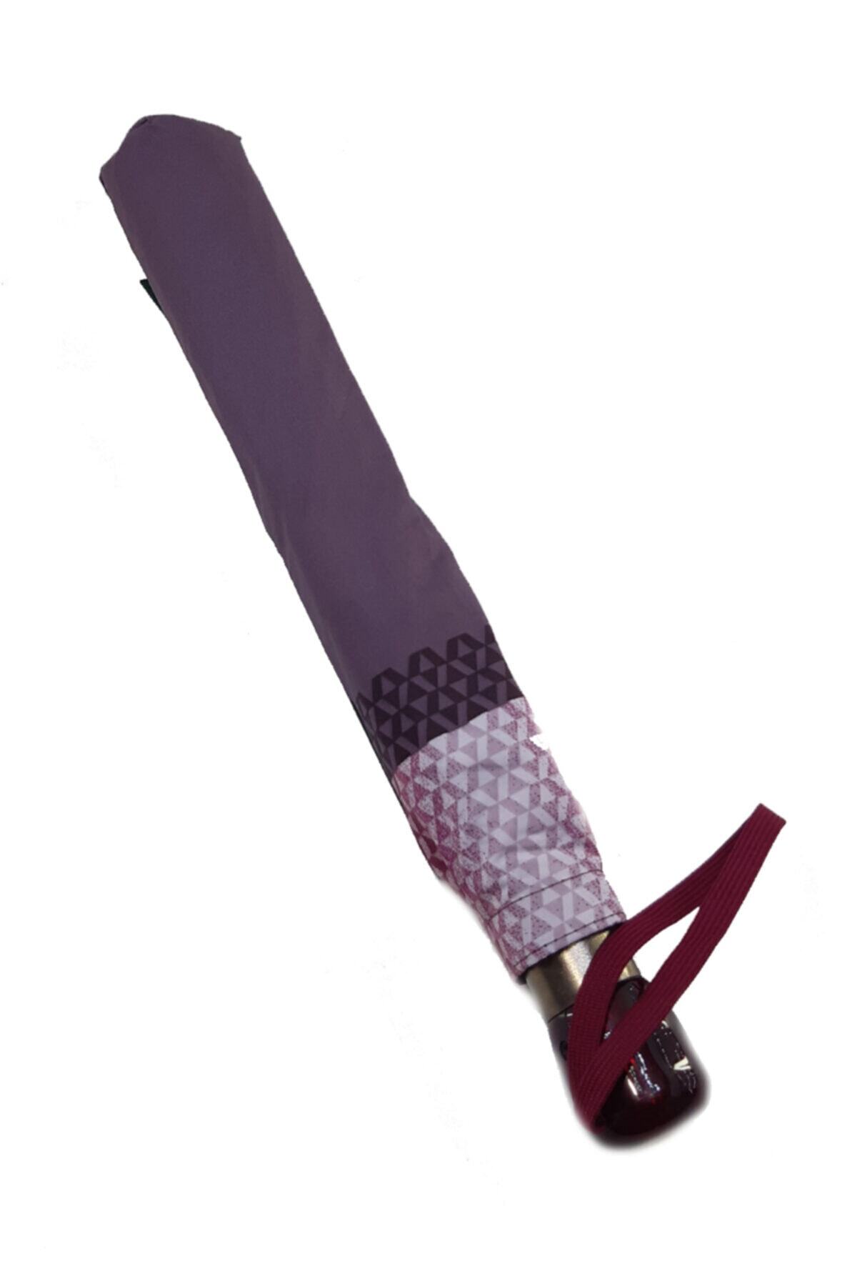 Baginn Snotline-april Şemsiye Otomatik Açılır 10telli Kapalı Boyut 40 cm 95 cm Çap Mor