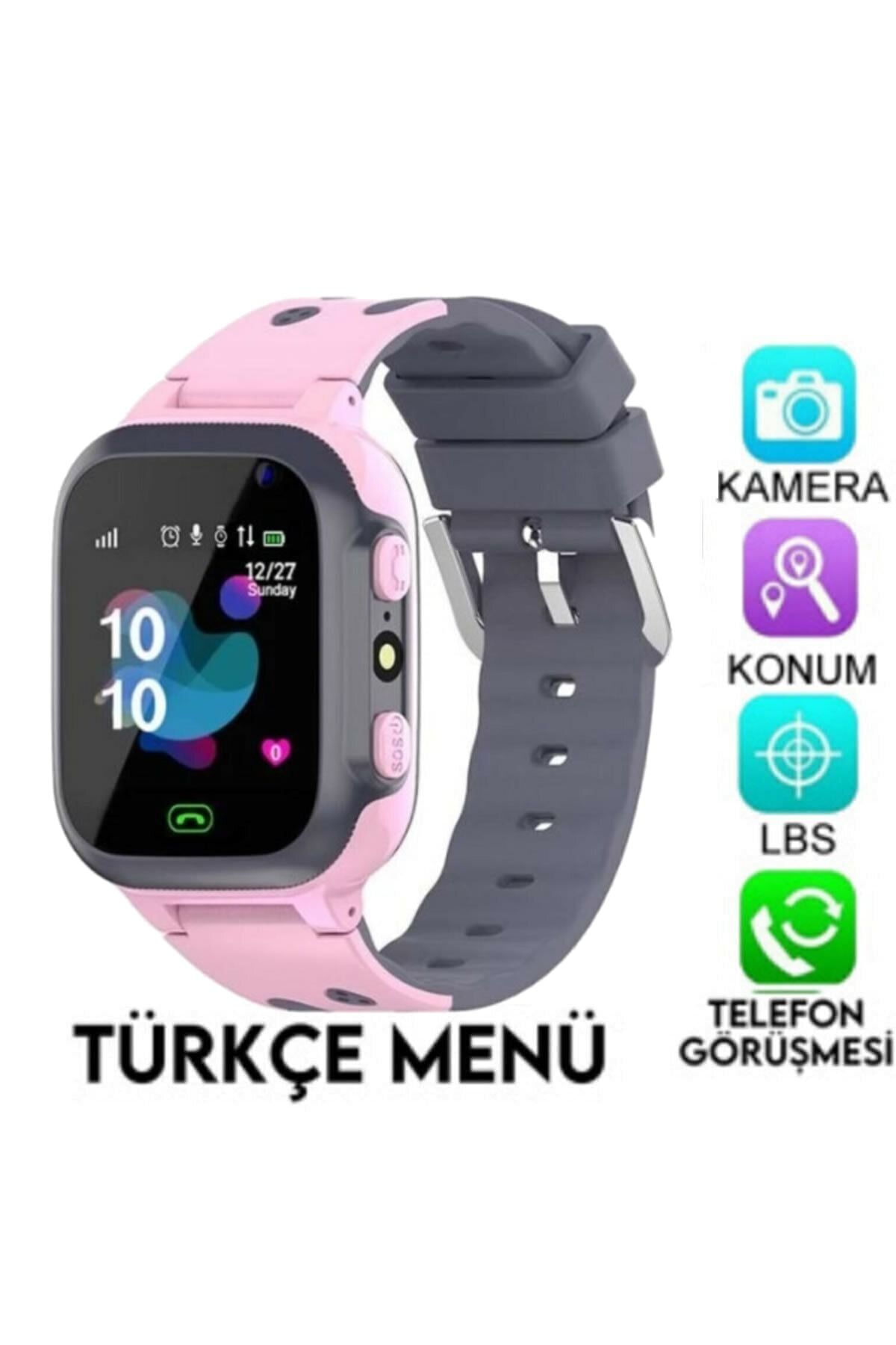 Smartberry Çocuk Konum Takipli Sim Kart Girişli Lbs Ve Sos Özellikli Akıllı Saat - Pembe