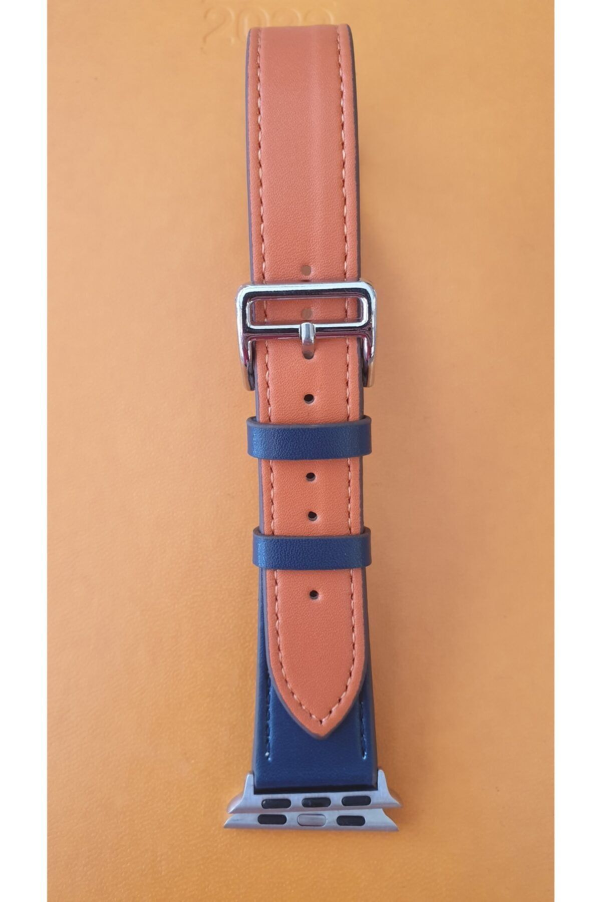 Magia çanta aksesuar Apple Watch Hakiki Deri Çift Dolama Saat Kordonu