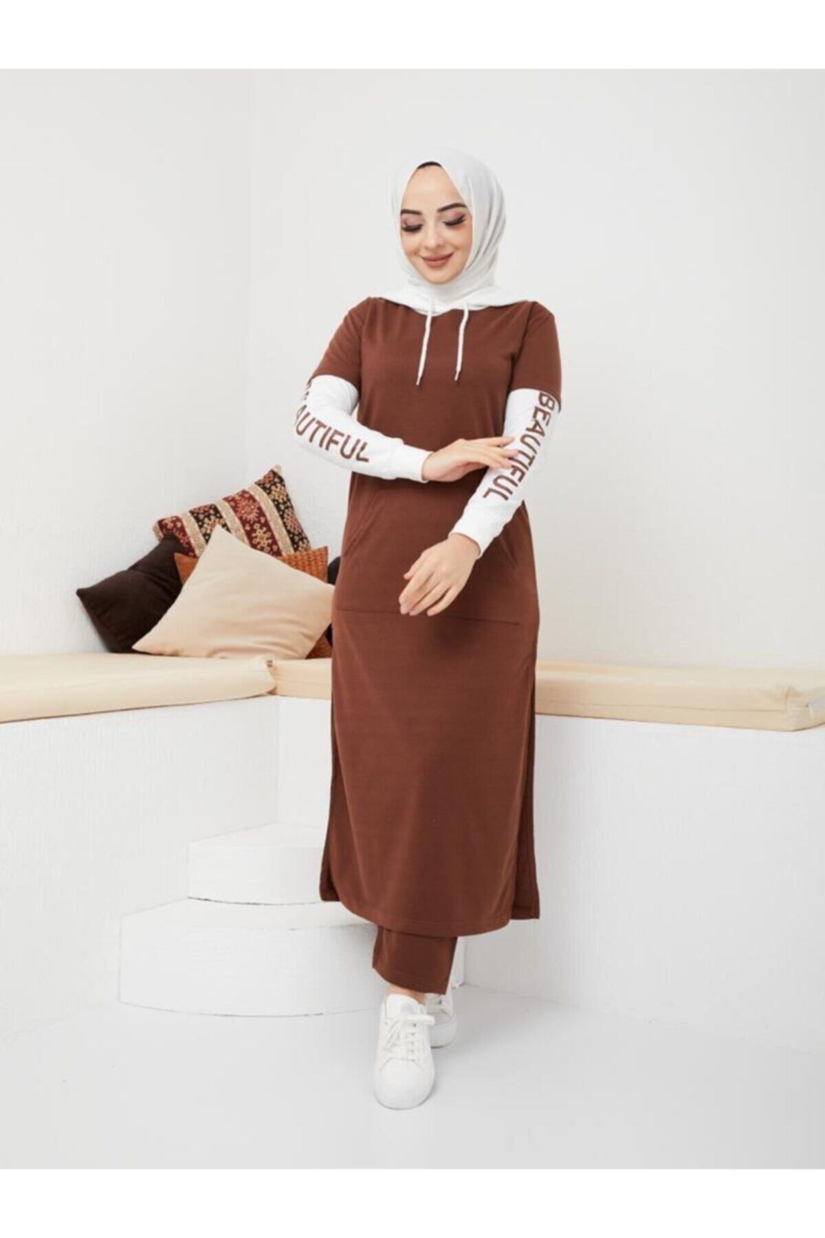 Moda Krash Kol Baskı Detaylı 2 li Takım