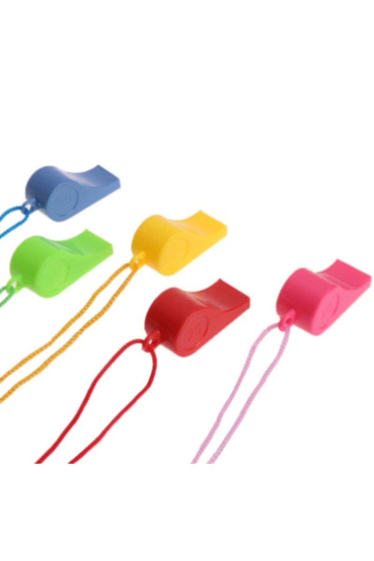 Mir Plastik Ipli Plastik Düdük Karışık Renk (12'li)