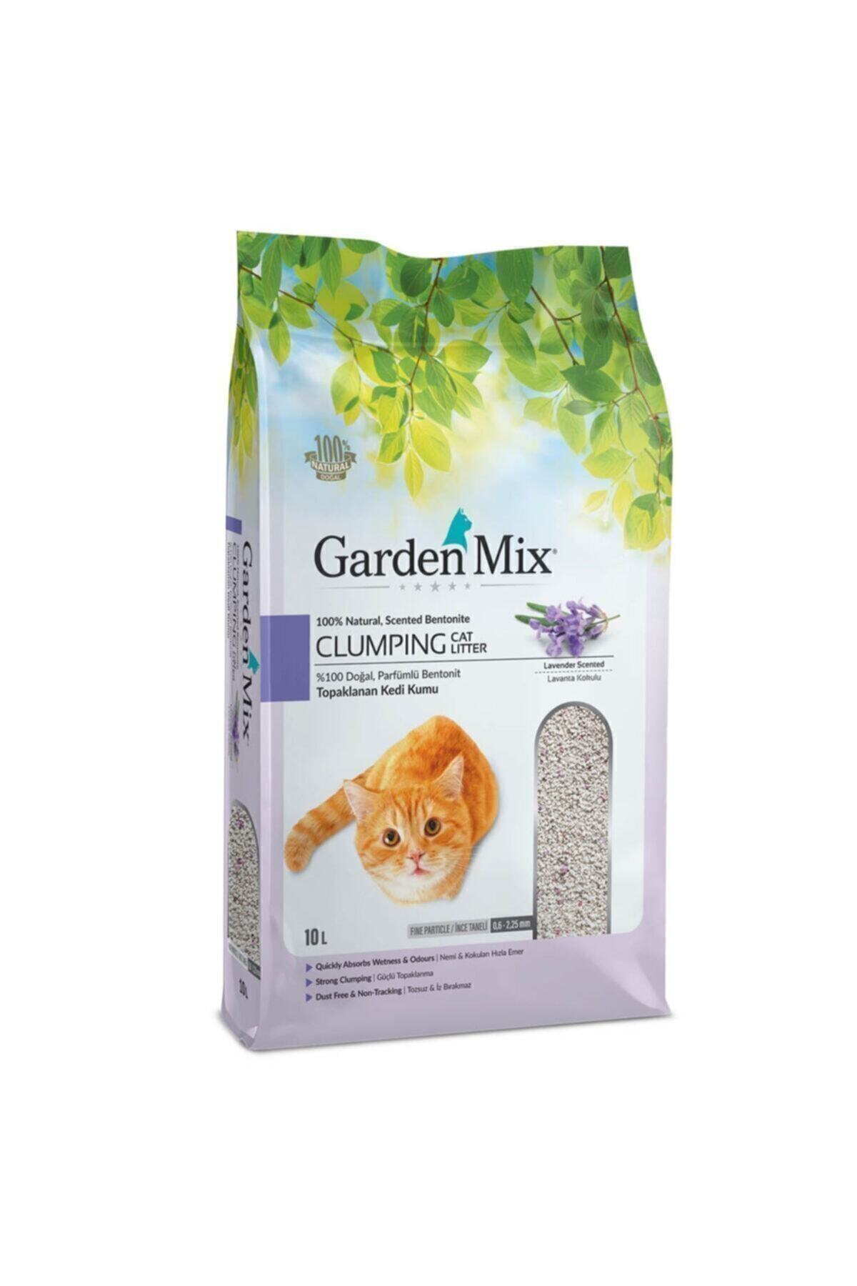 Gardenmix Bentonit Lavanta Kokulu Ince Taneli Doğal Kedi Kumu 10 Lt