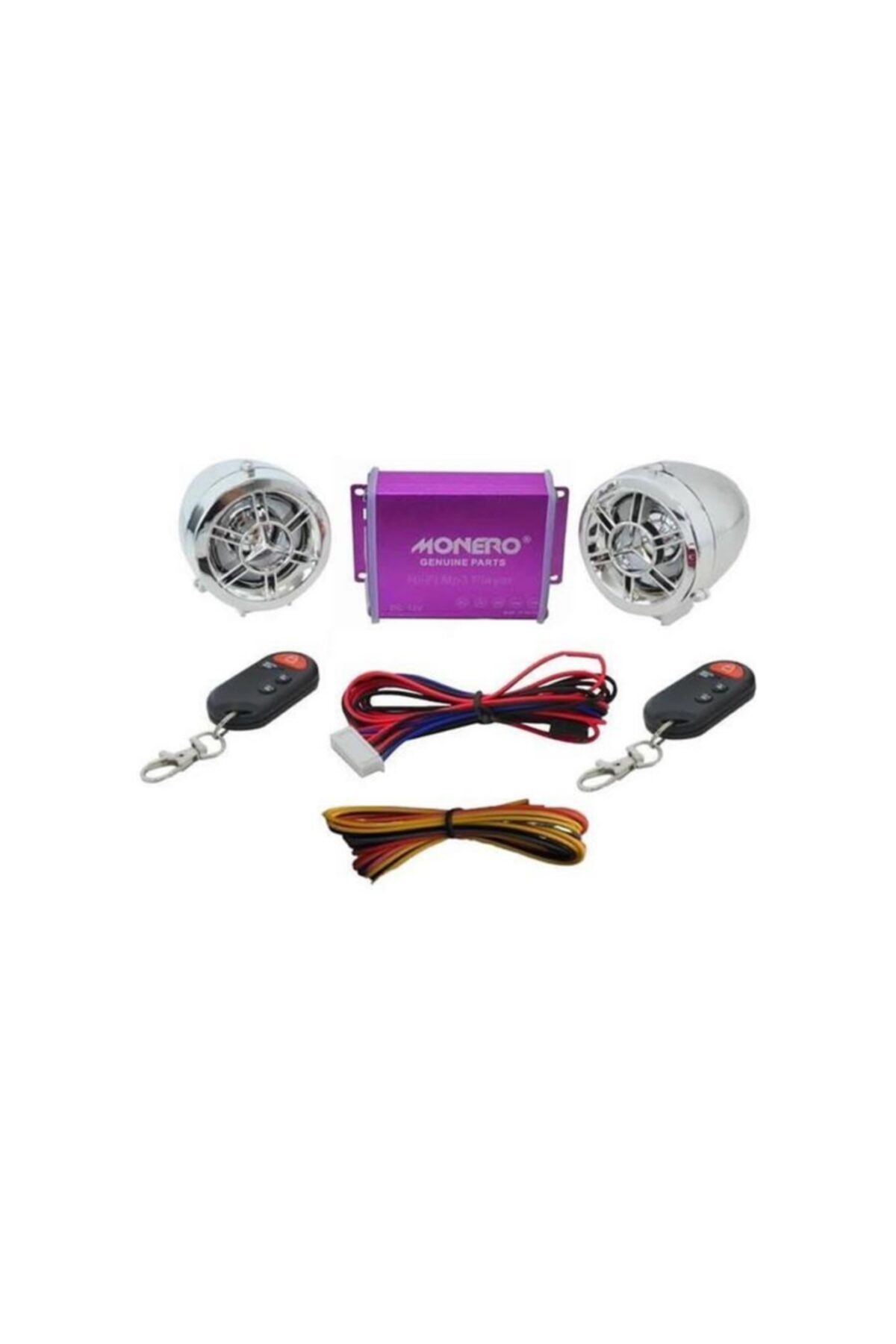 monero Motosiklet Alarm Seti+mp3 Player Nikel