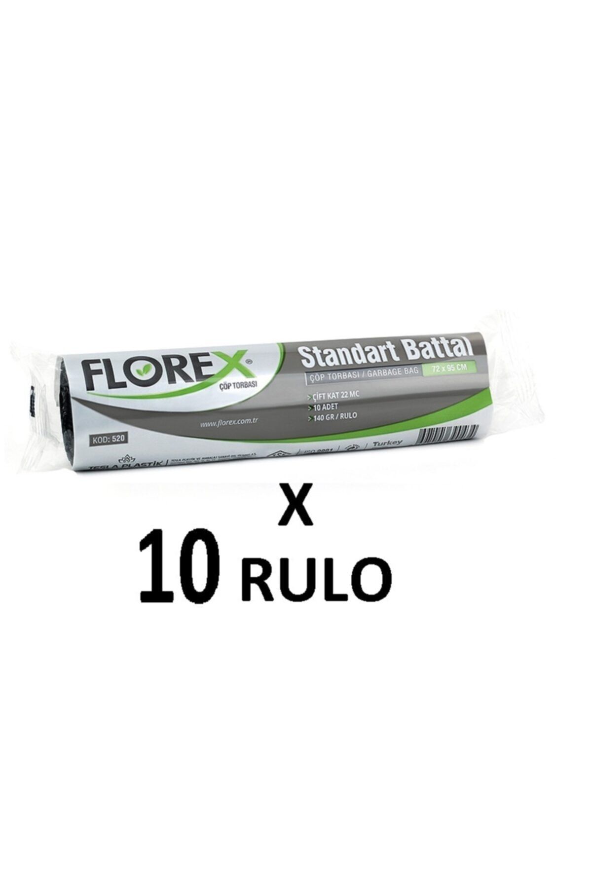 coverest Florex Standart Battal Boy ( 72x95 Cm ) Siyah Çöp Poşeti 10 Rulo 10*10=100 Adet