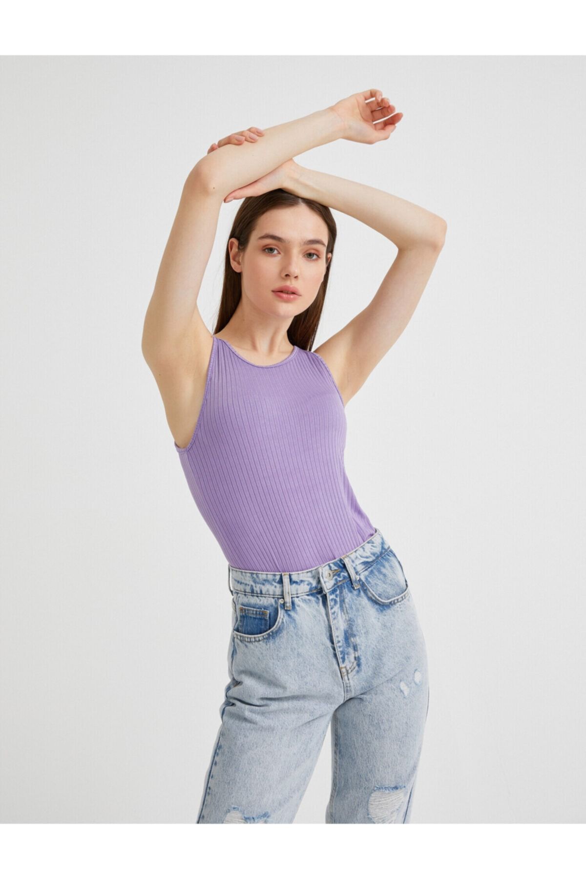 Koton Kadın Mor Fitilli Tanktop
