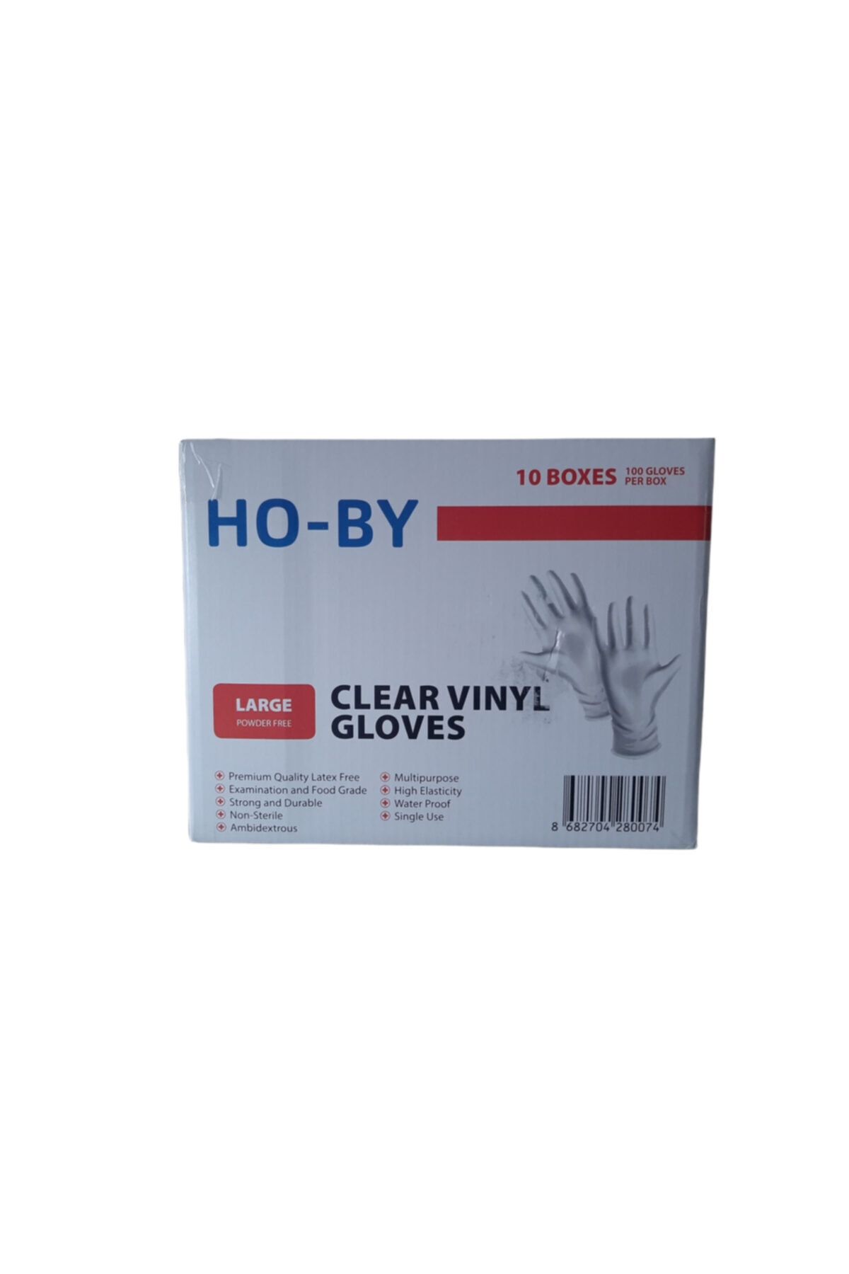 HOBY Vinil Pudrasız Eldiven Large 10 Paket X 100