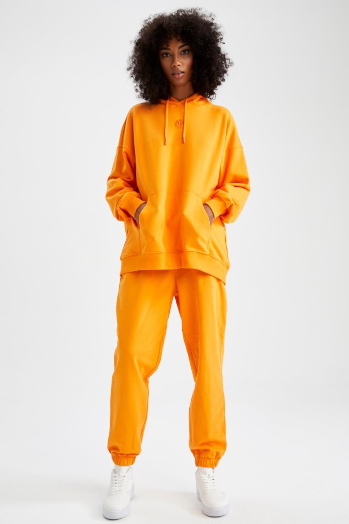 Orange oversized sale joggers