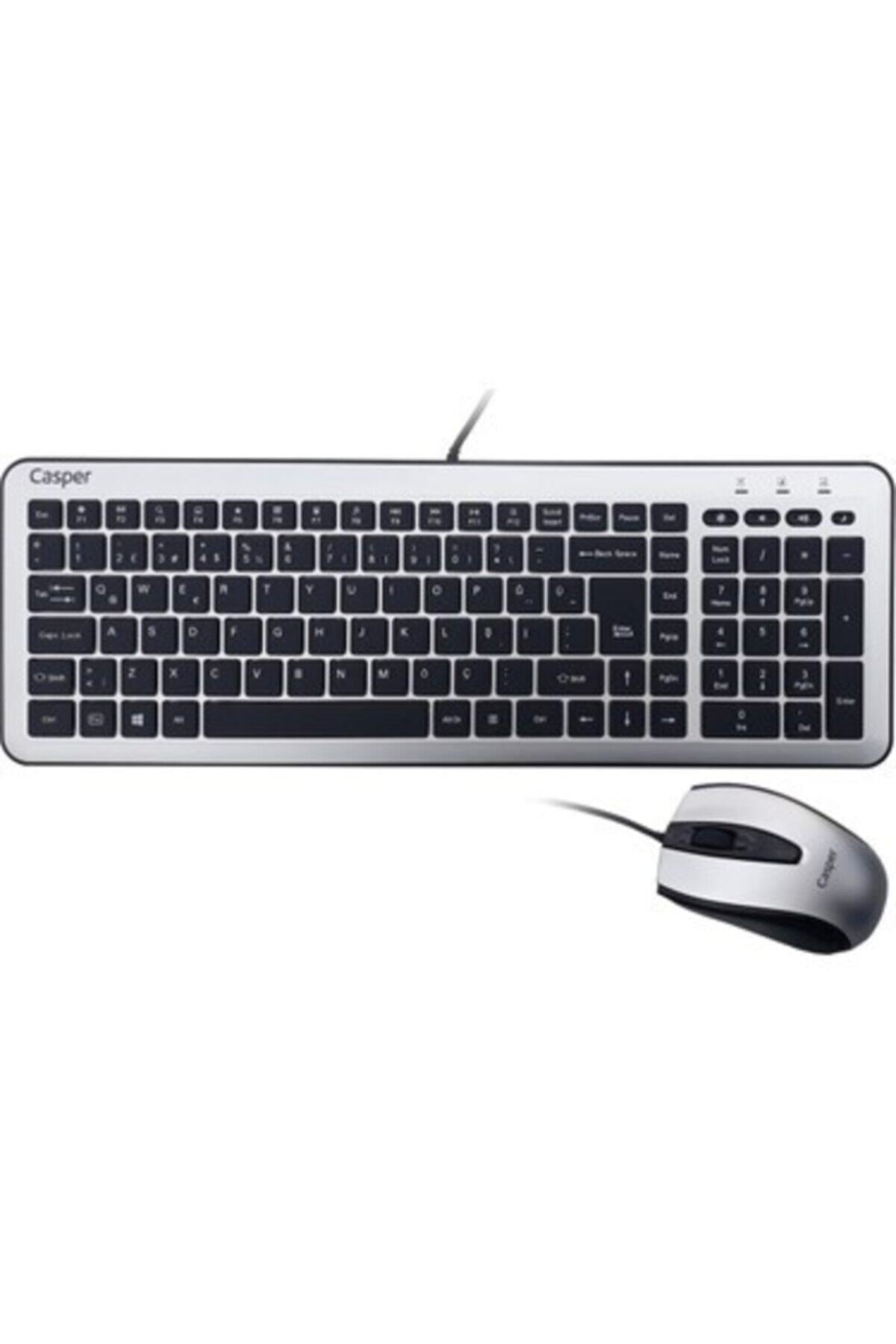 Casper Nirvana Kb310u Usb Q Standart Gümüş Kablolu Klavye Mouse Set