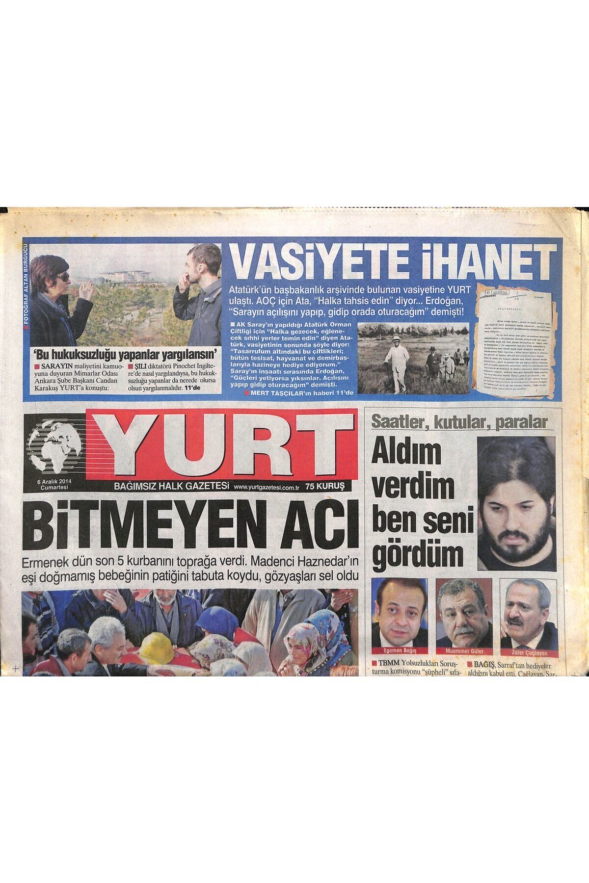 Gökçe Koleksiyon Yurt Gazetesi 6 Aralık 2014 Mandela Ölümünün 1. Yılında Anıldı