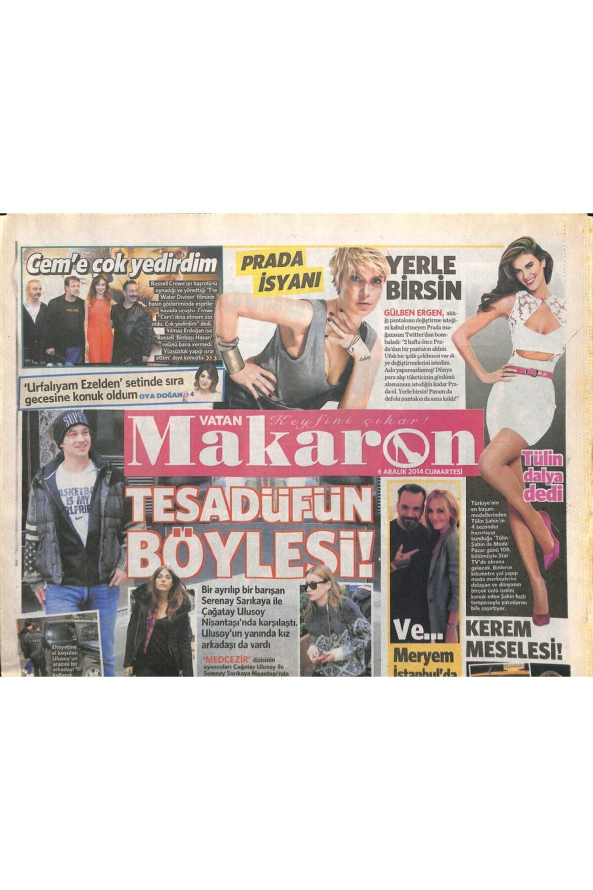 Gökçe Koleksiyon Vatan Gazetesi Makaron Eki 6 Aralık 2014 - Saba Tümer Parti Çıkışı Çalgıcılarla Göbek Attı