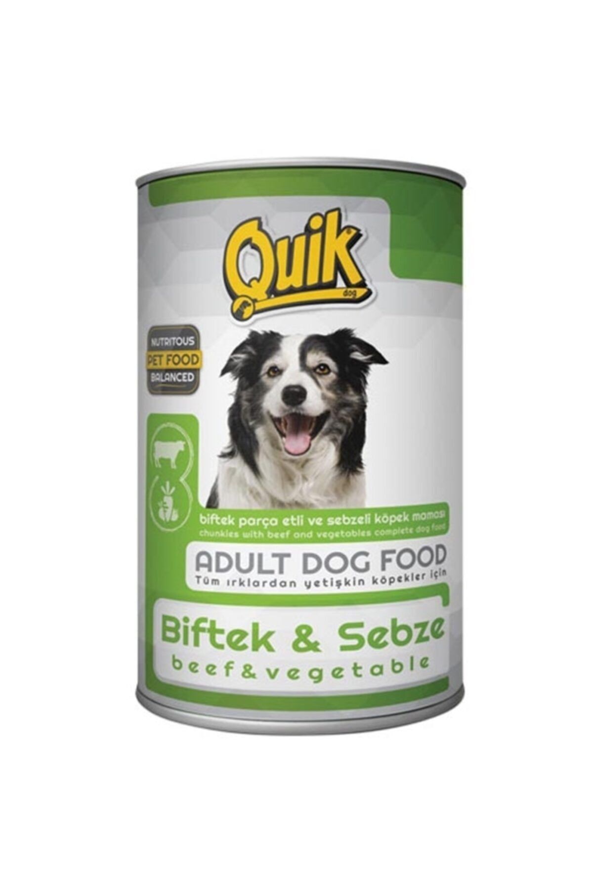 Quik Köpek 415 Gr Biftek-sebze Konserve