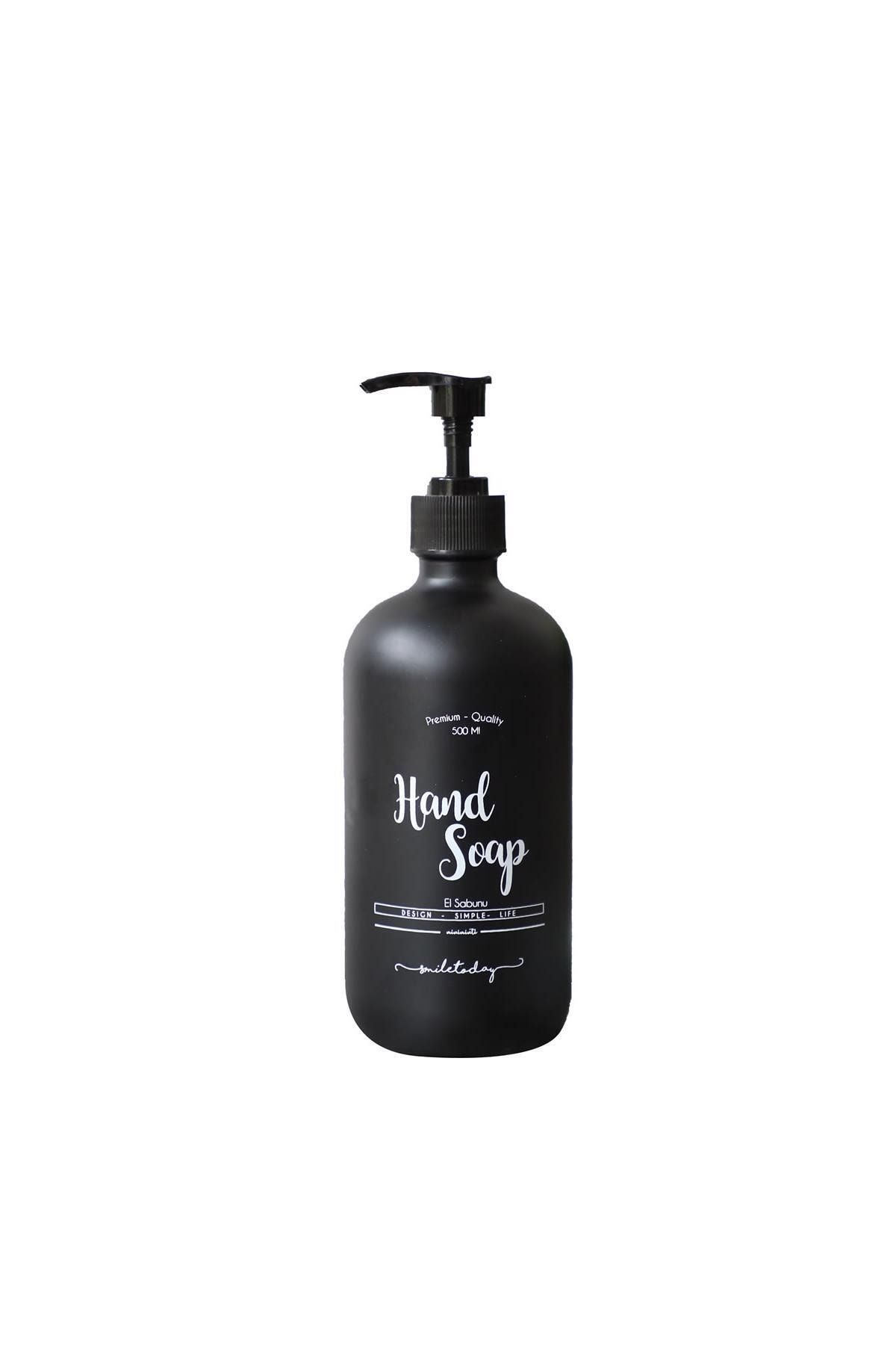 Miniminti Siyah Cam Sıvı Sabunluk - 500 Ml (hand Wash)