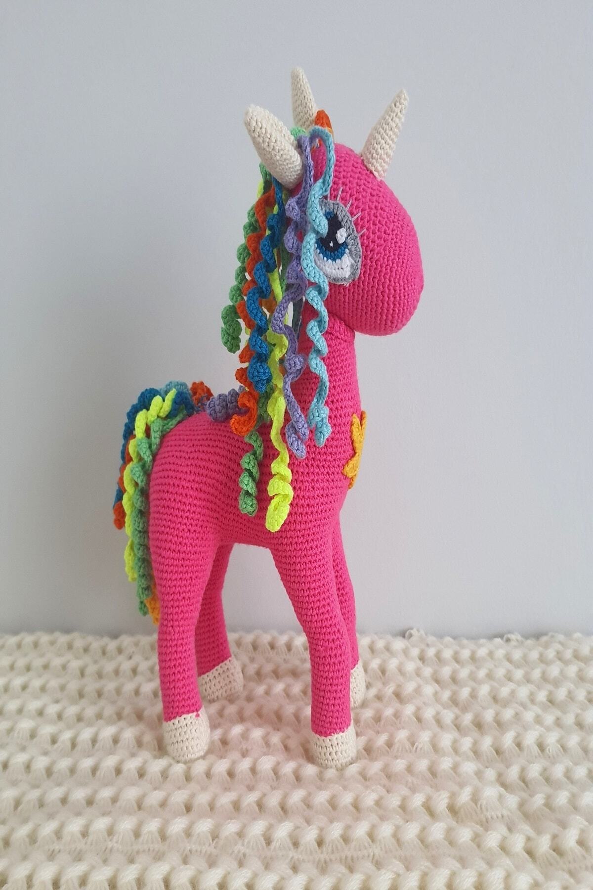 lotus collection Amigurumi Organik Örgü Oyuncak Unicorn