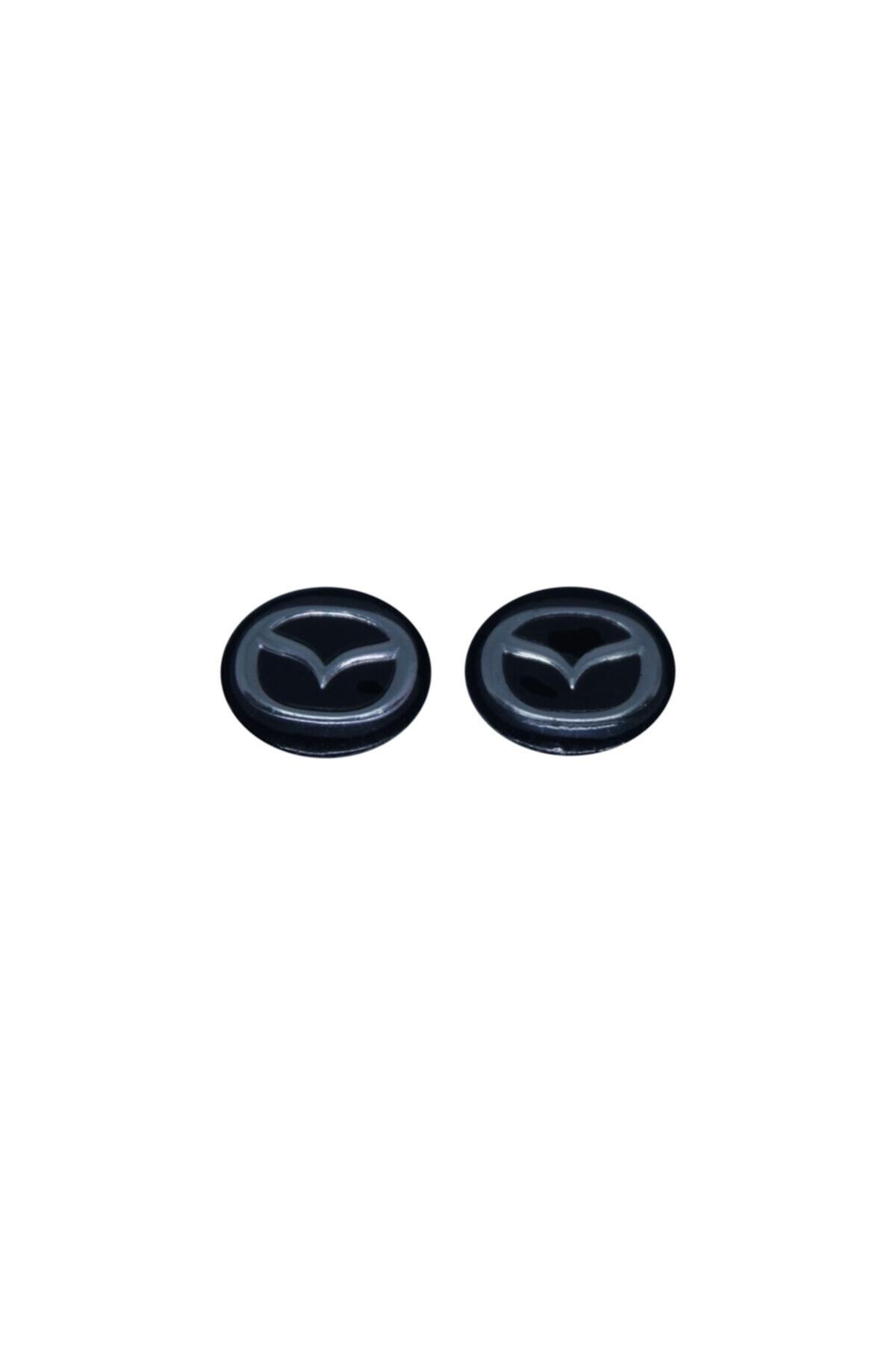 Bross Otomotiv Mazda Için 2 Adet Araç Anahtar Logo Amblemi 14 Mm Çap