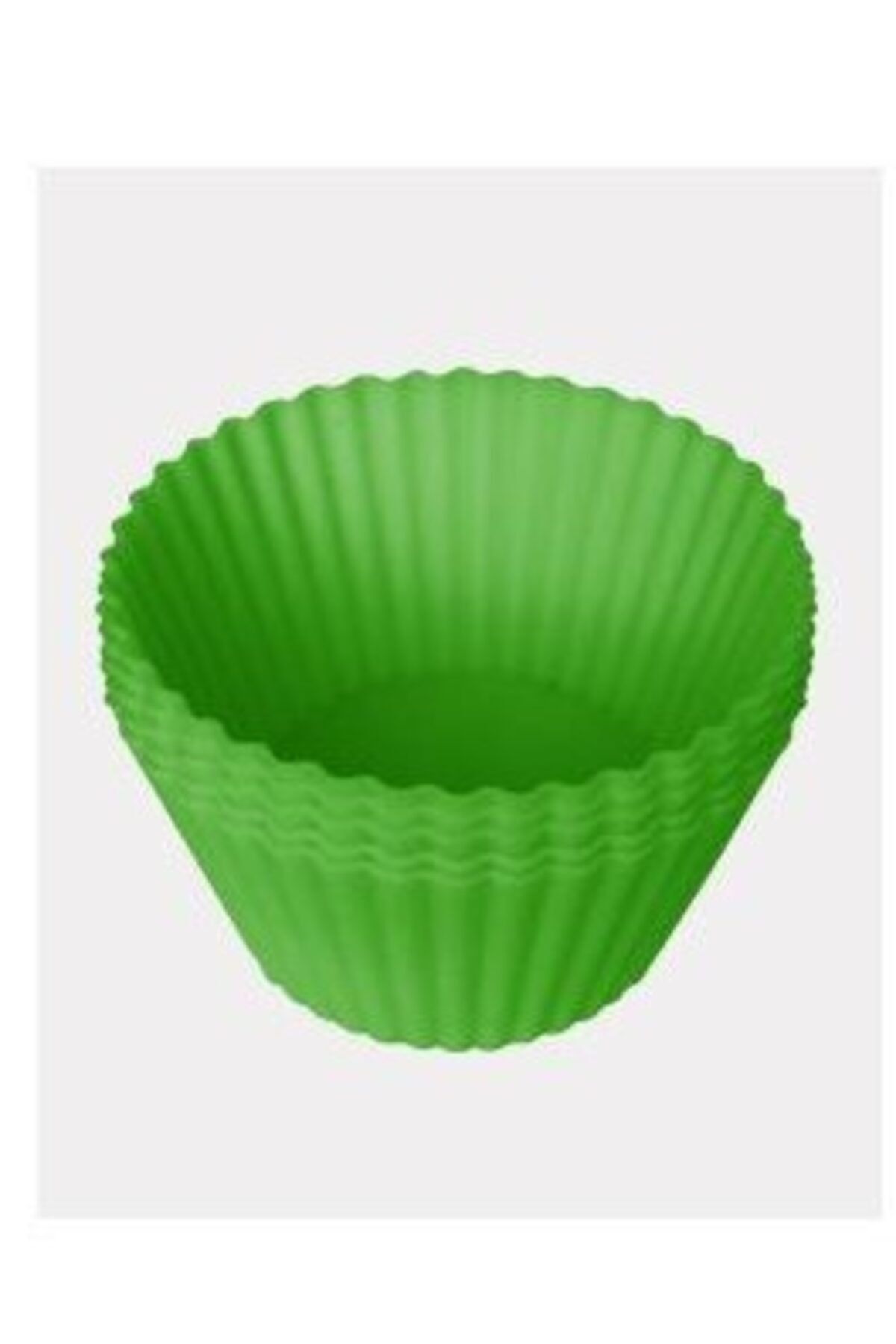 Pasta Yeşil Silikon Muffin Cupcake Mini Kek Kalıbı 12 Adet