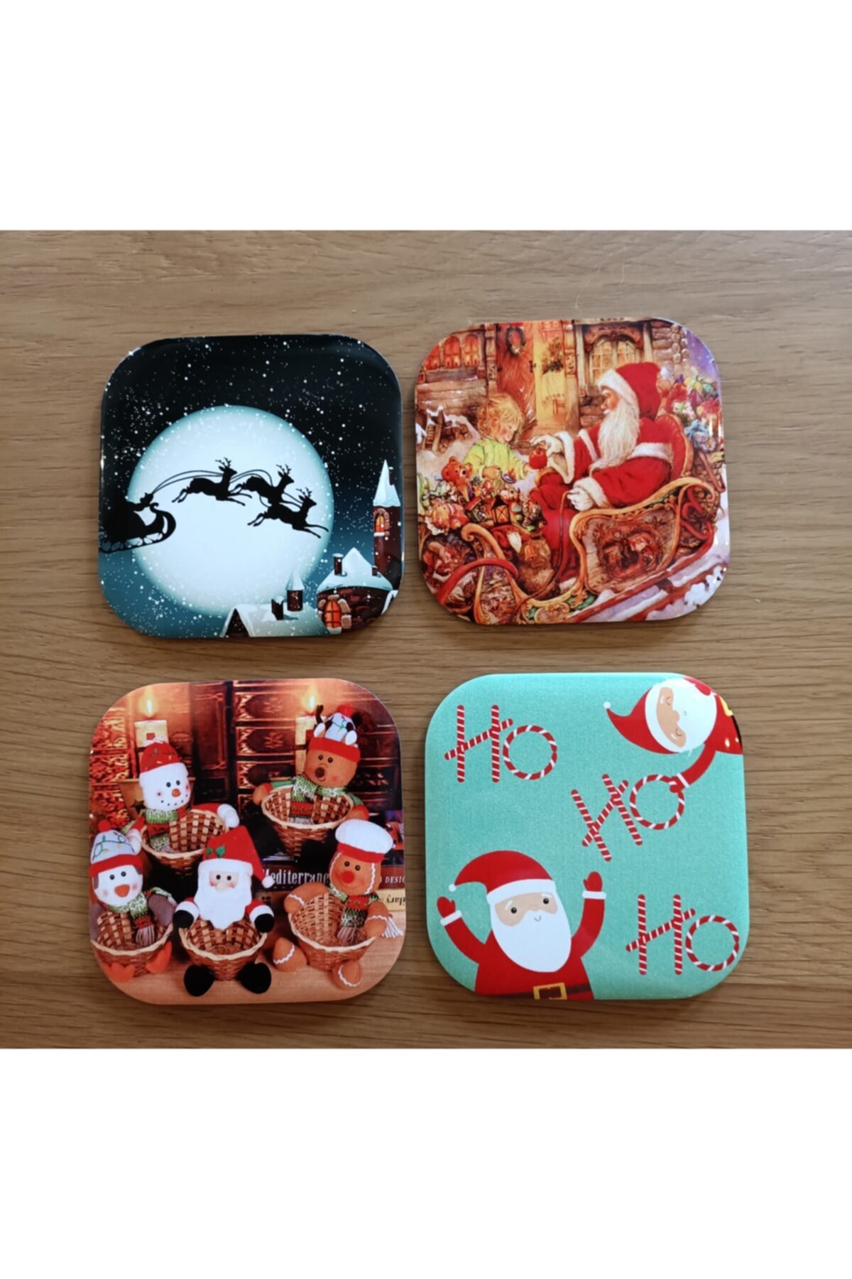 drmagoo 4 Adet Bardak Altlığı,yılbaşı Hediyesi.chrıstmas Gıfts,yeni Yıl Hediyesi,coaster
