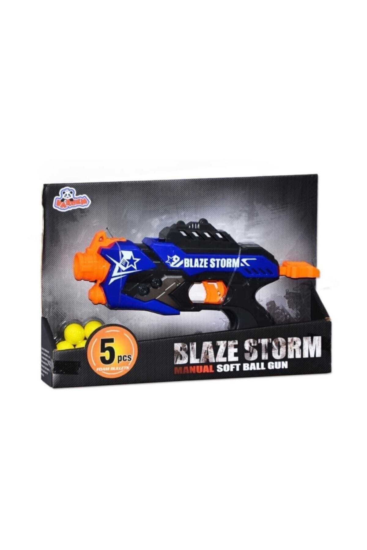 VARDEM OYUNCAK Blaze Storm Silah Tabanca Manuel 5 Parça Top Atan Silah