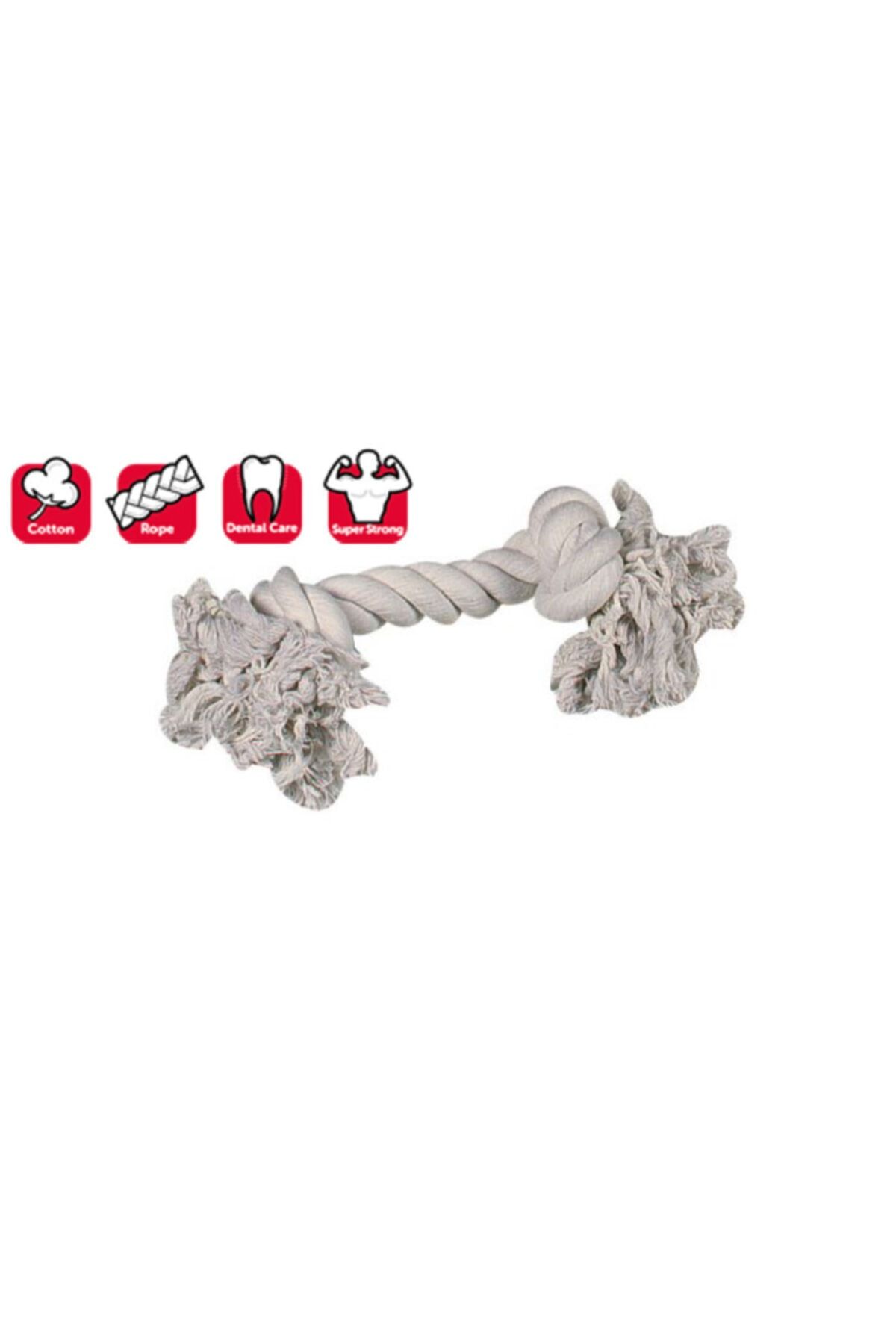 thepassioniz Karlıe 2 Düğümlü Ip Köpek Oyu. L 35 Cm Beyaz
