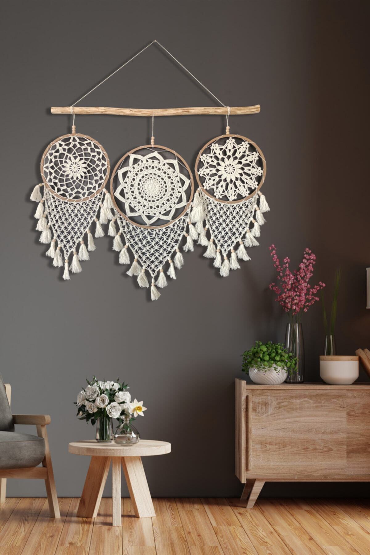 HOMEPACK Düş Kapanı, Rüya Kapanı, Dreamcatcher, Dream Catcher, El Yapımı 83x100 Cm