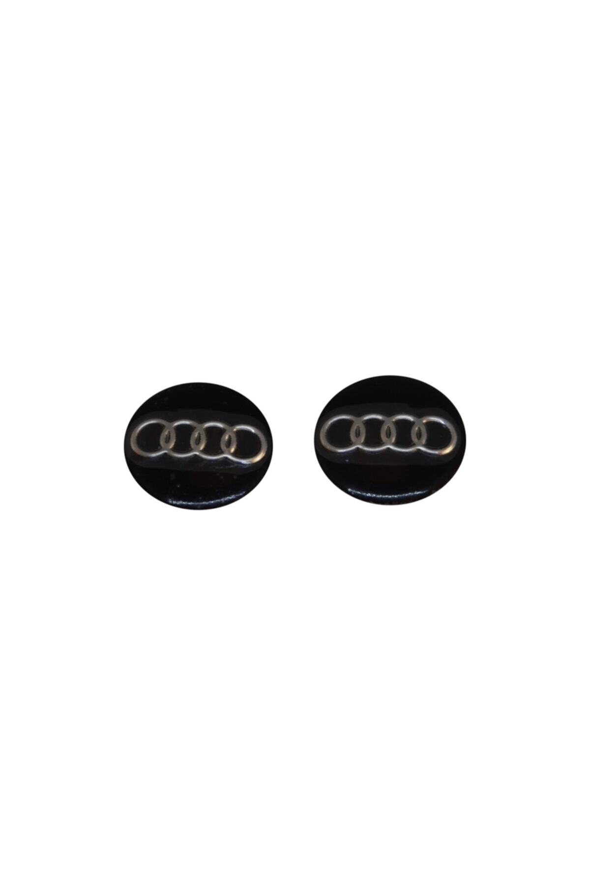 Bross Otomotiv Audi Için 2 Adet Araç Anahtar Logo Amblemi 14 Mm Çap