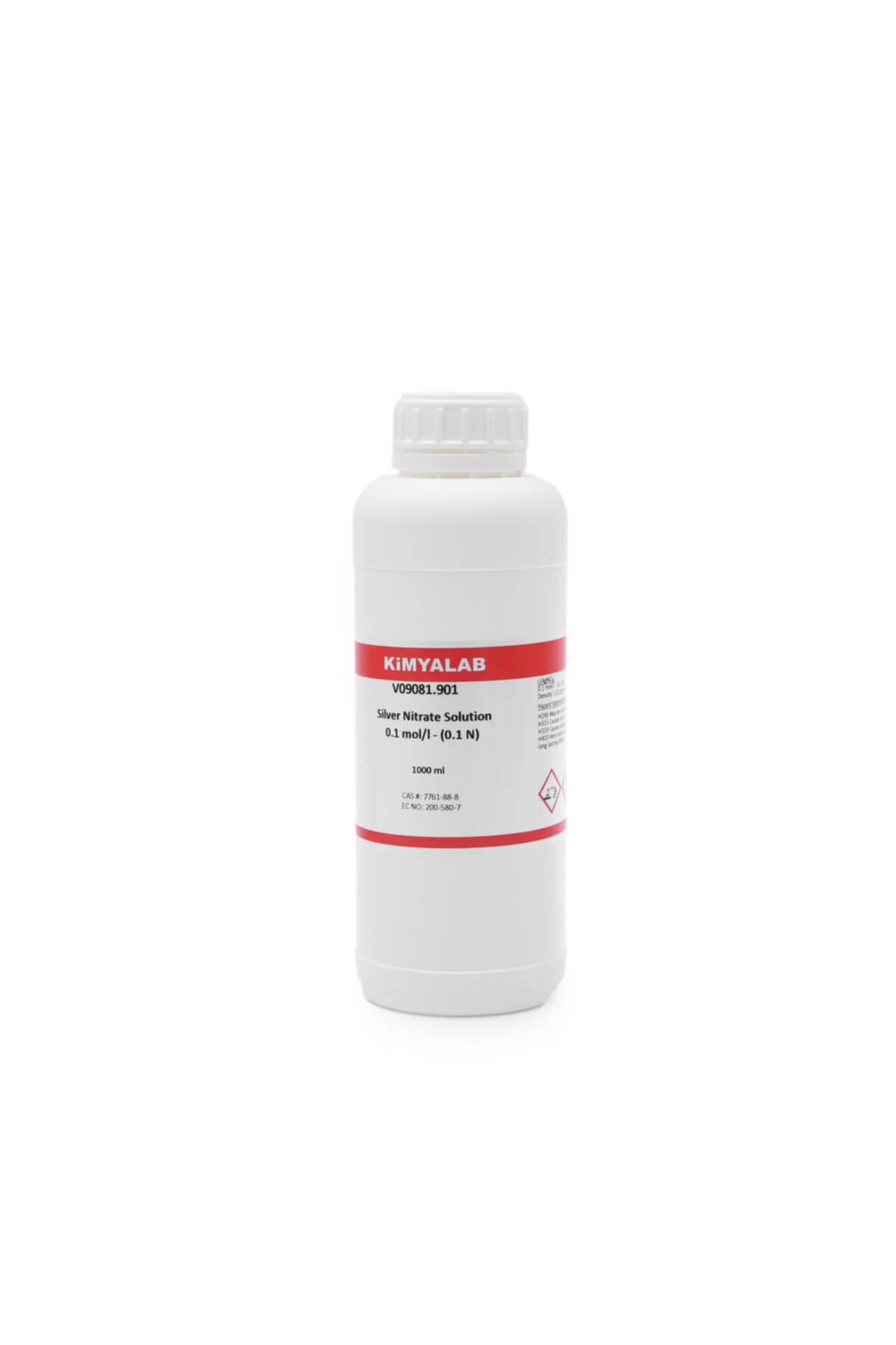 KimyaLab Gümüş Nitrat Çözeltisi 0.1 Mol/l 0.1n Silver Nitrate Solution 1 lt