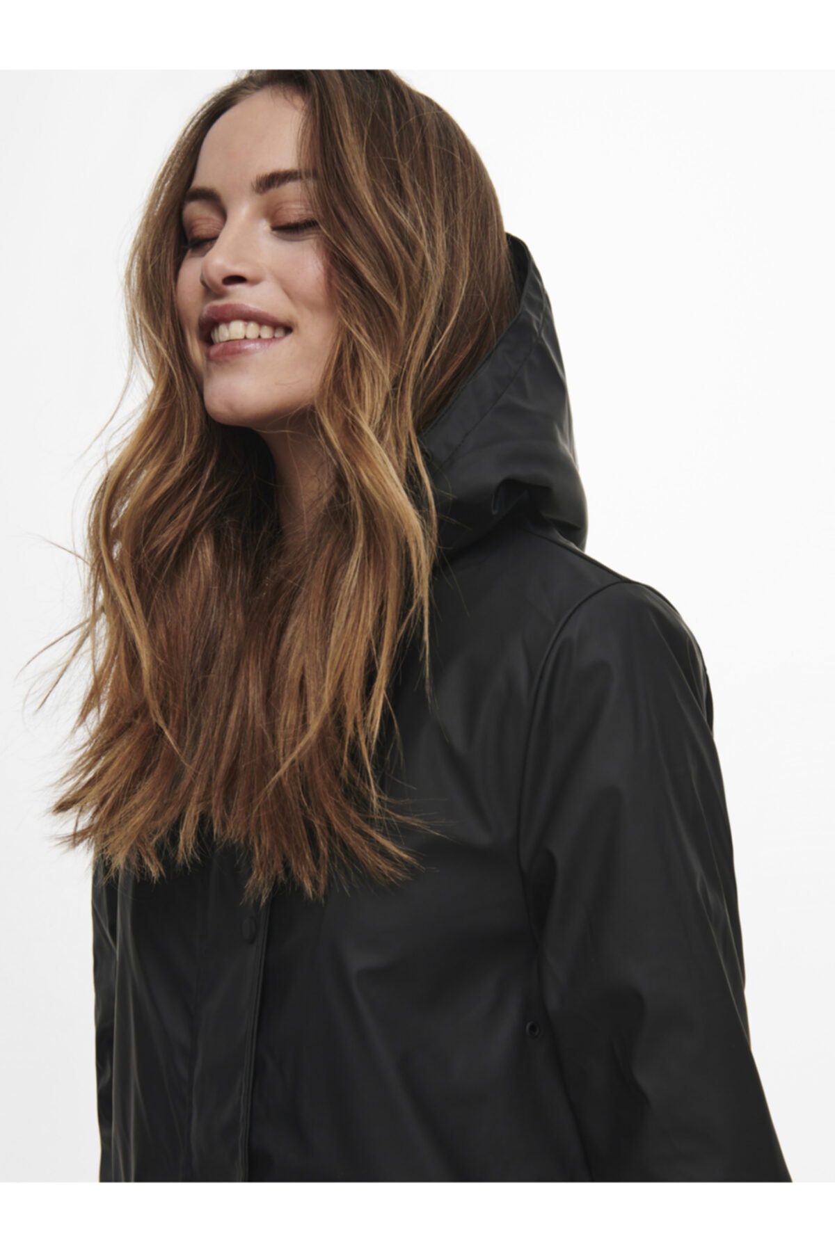 Only Onlsally Raıncoat Otw Noos Black