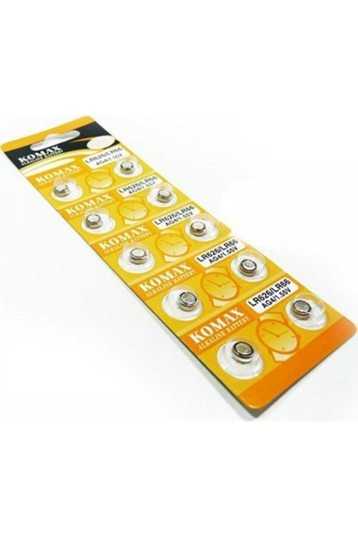 BYSHOME 10 Adet Ag4 1,55 V Düğme Pil, Saat Pili, Led Pili Lr626 / Lr66 %0 Hg 1 Kart Ag4