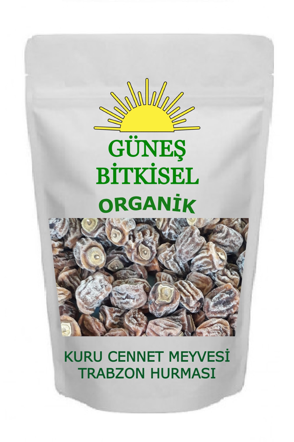 Güneş Bitkisel Organik Kuru Cennet Meyvesi Trabzon Hurması 500 gr