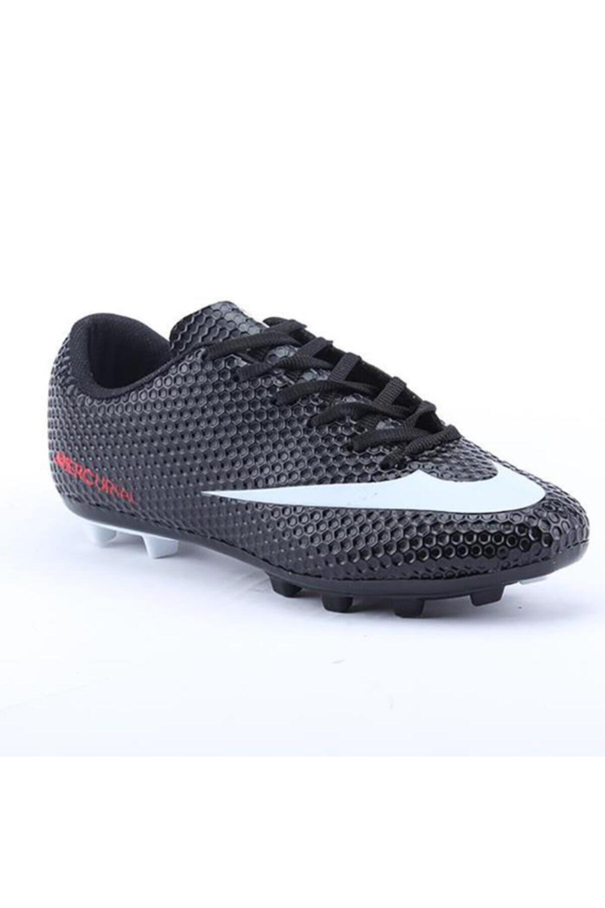Walked Erkek Siyah Krampon Futbol  Spor Ayakkabı