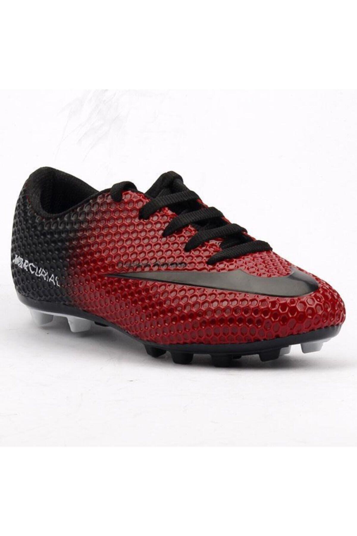 Walked Kırmızı Krampon Çim Erkek Çocuk Futbol Ayakkabı