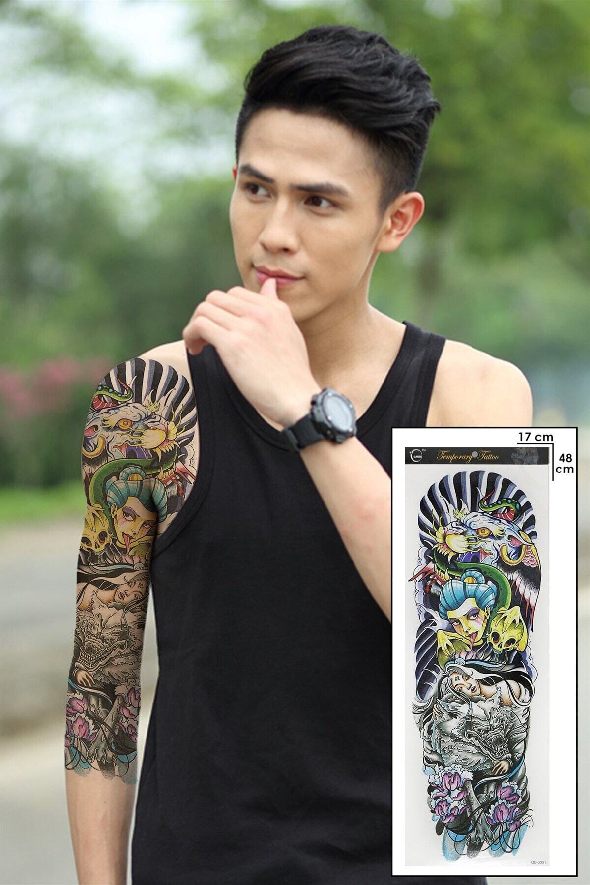 TAKIŞTIR Geçici Kadın Modelli Kol Dövme Tattoo