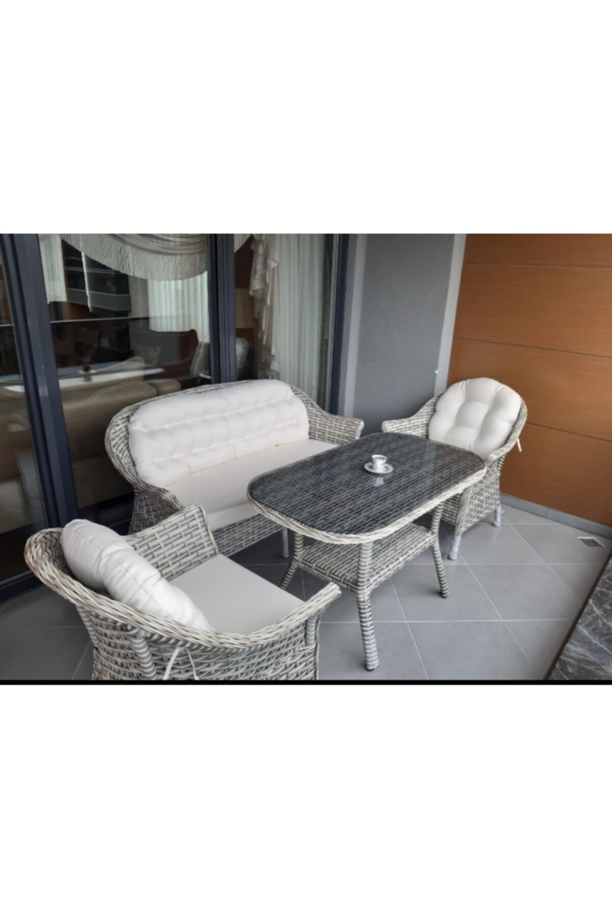 MASSTAŞ Lale Rattan 2 'li Bahçe Oturma Takımı