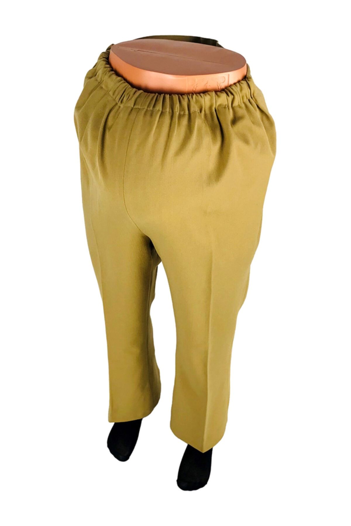 sny Boru Paça Düz Renk Belden Ayarlanabilir Lastikli Camel Hamile Pantolon