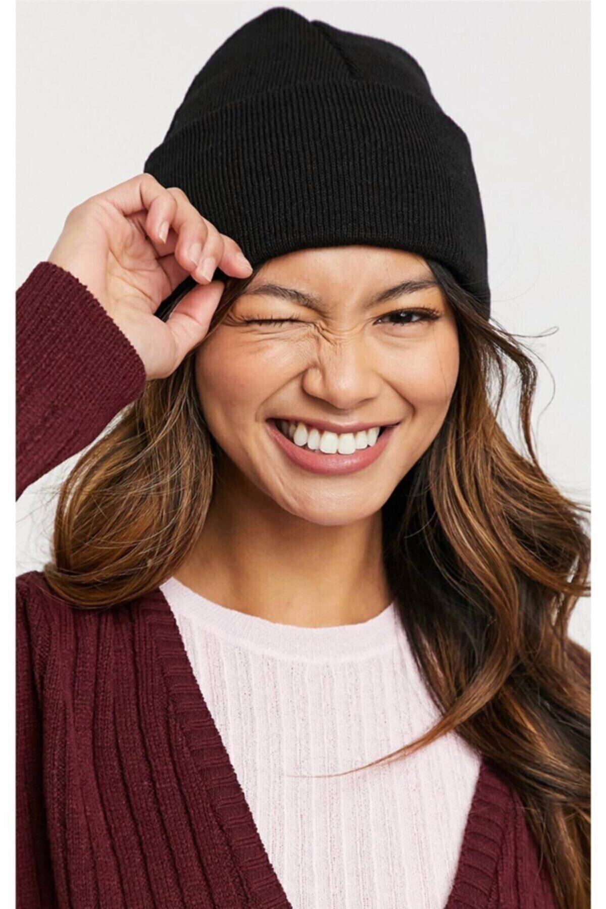 HemenALbence Basic Bere Unisex Siyah