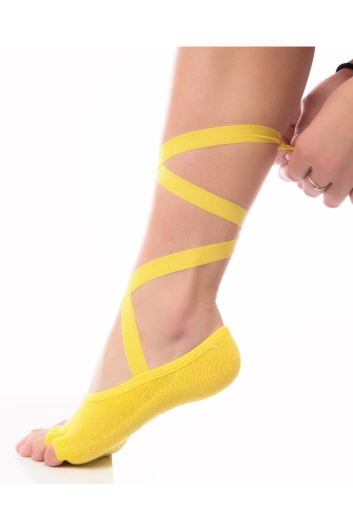 XON1 Parmaksız Yoga Ve Pilates Çorabı Silikon Kaymaz Taban