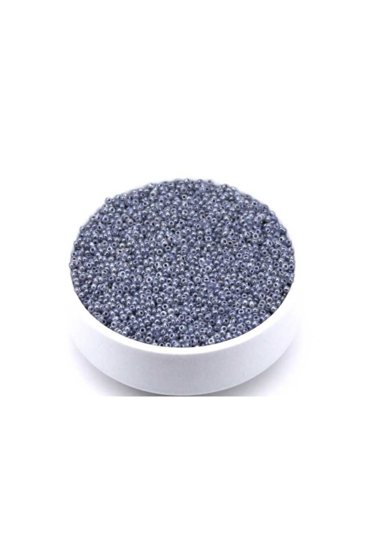 YF STORE 100 Gram - Küçük Boy Kum Boncuğu, 1.5 Mm,takı Yapım Boncuğu, Parlak Gri Renk, K11