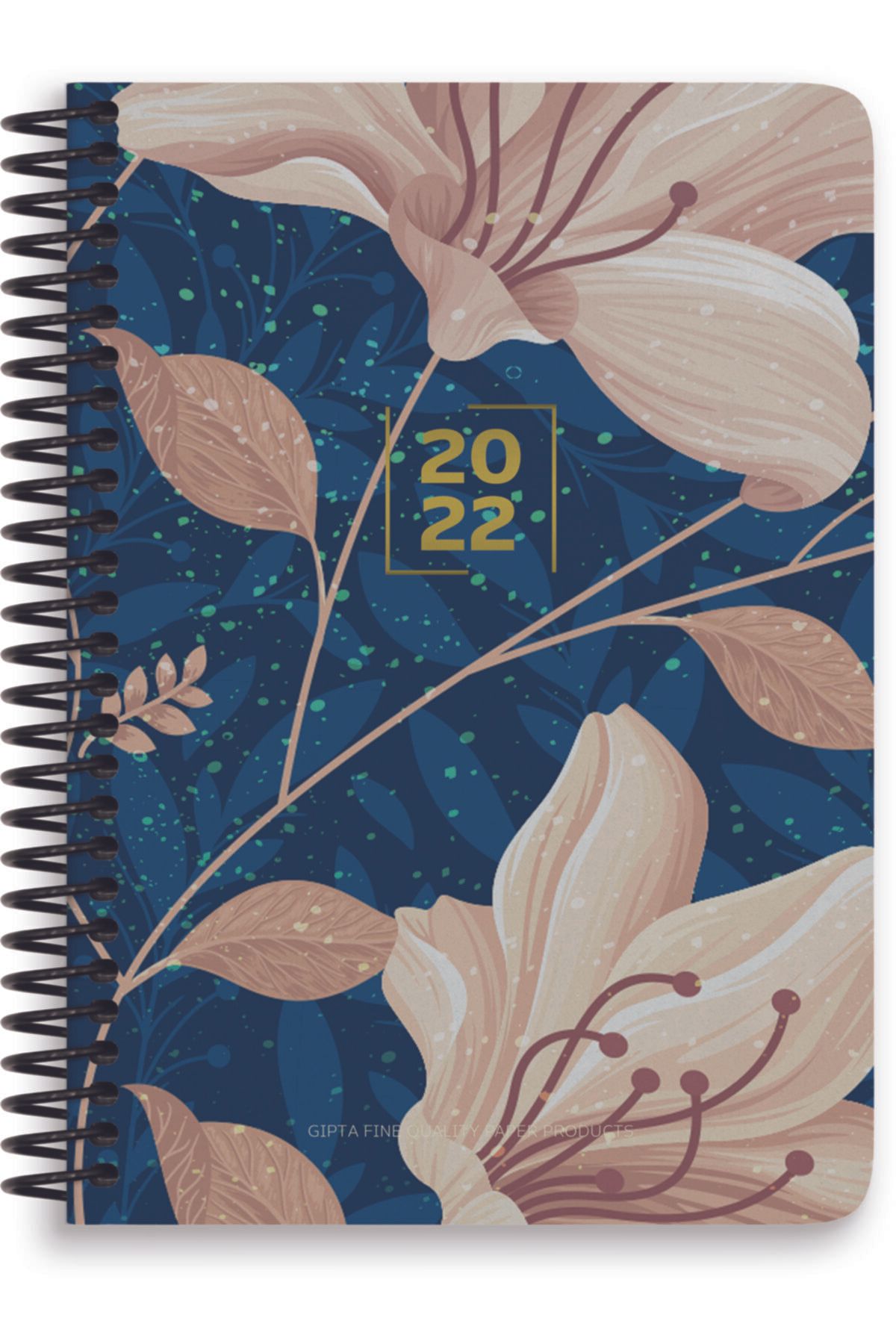 Gıpta 2022 17x24 Plastik Spiralli Günlük Ajanda - Gold Diary - Sert Kapak - Model 1