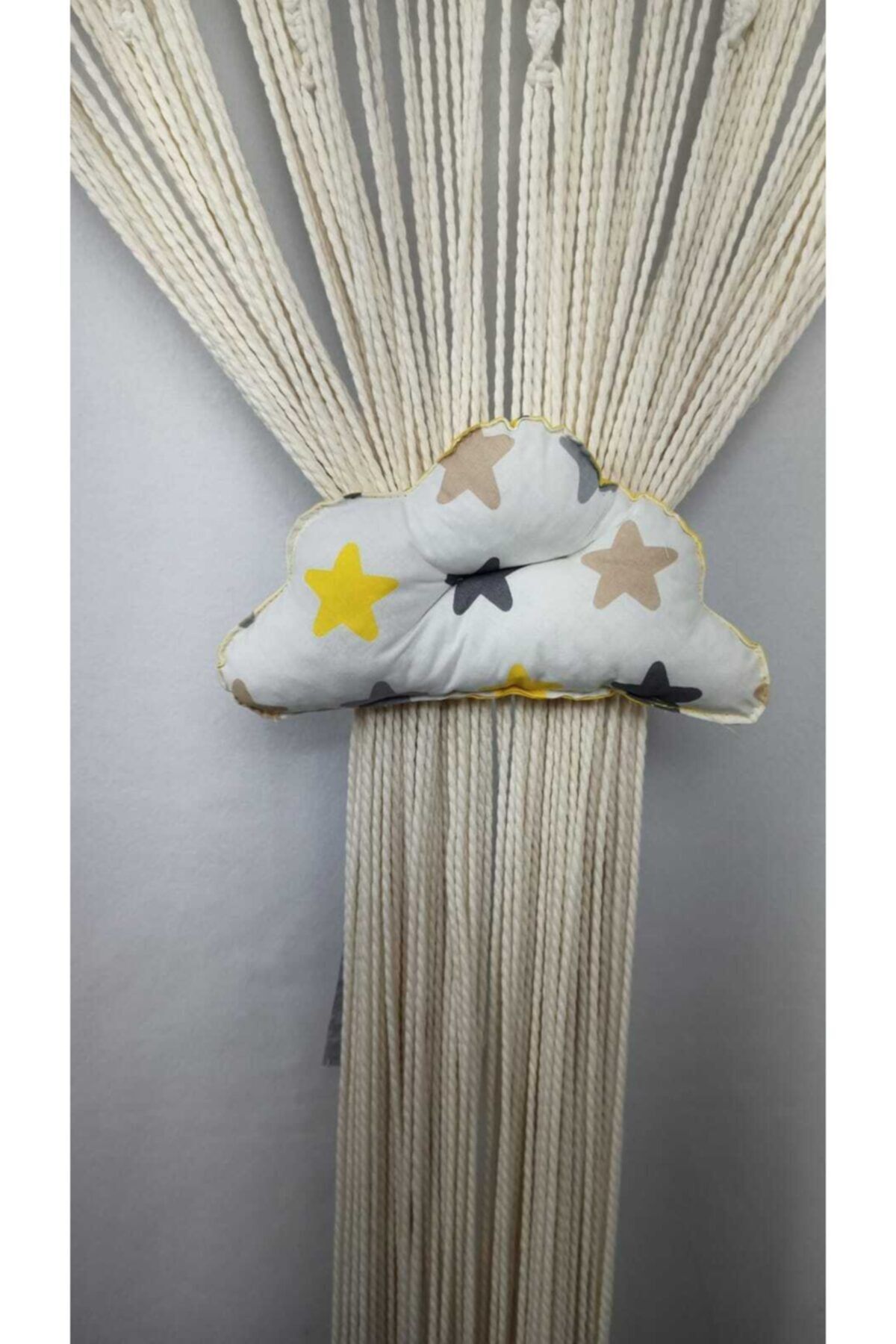 Tly Home Textiles Bulut Model Dekoratif Perde Bağlamalık