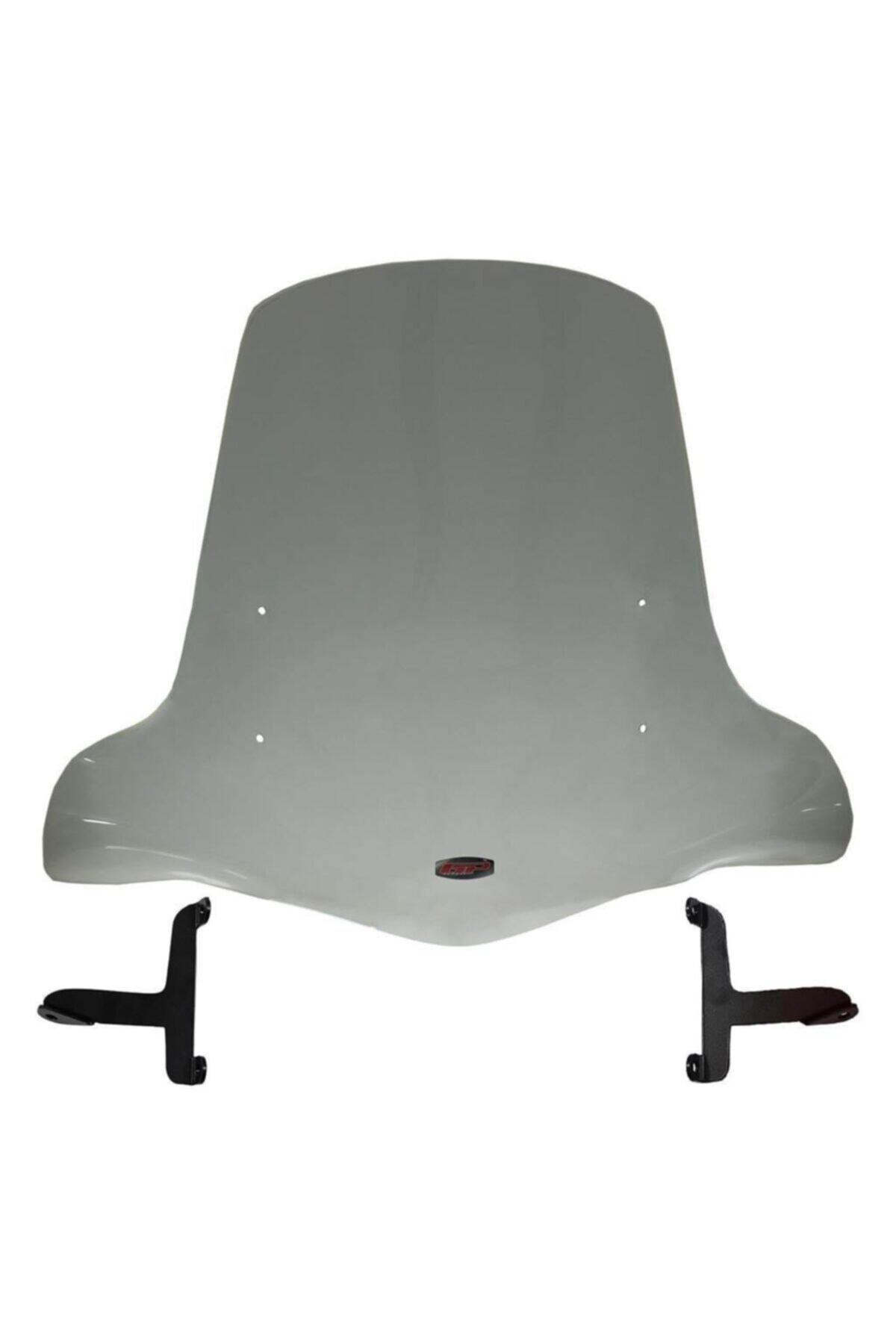 motoçarşım Gp Kompozit Scooter Üniversal 2020 Uyumlu Elcikli Ön Cam Füme 59 Cm